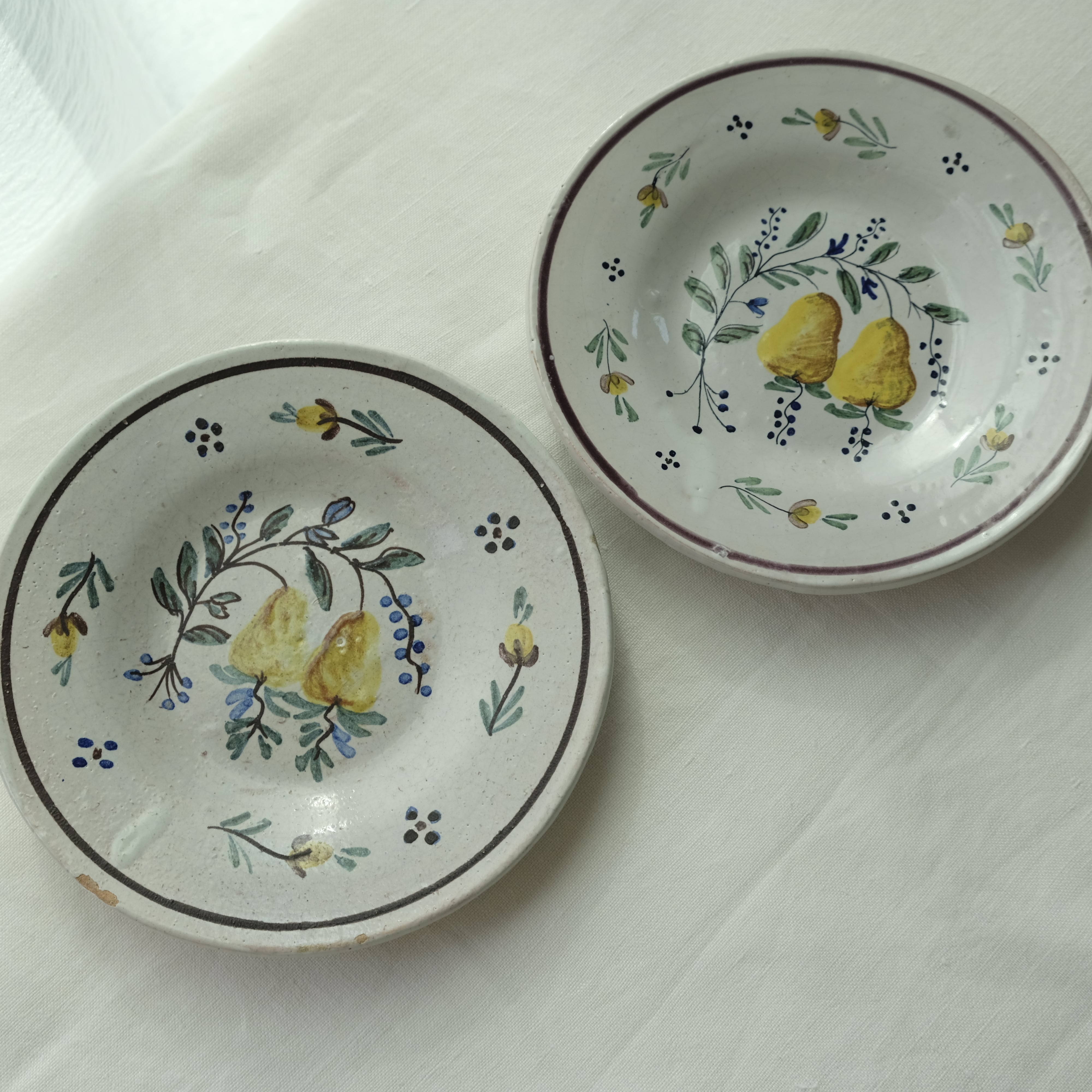 フランス製アンティーク 超美品！シズノワリ手書きのお皿！良く書けて