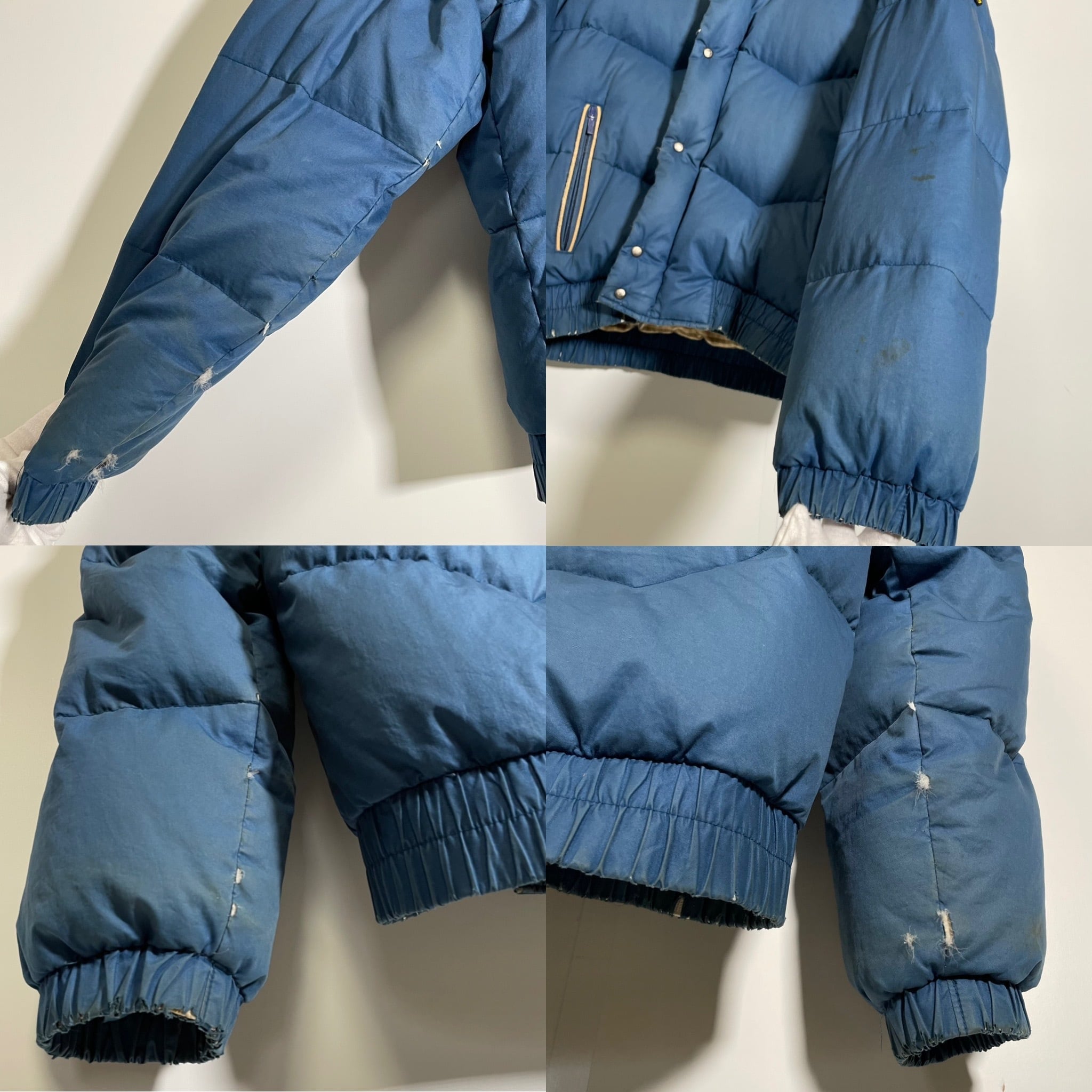 80s OLD MONCLER モンクレール アシックス期 ダウンジャケット ブルー