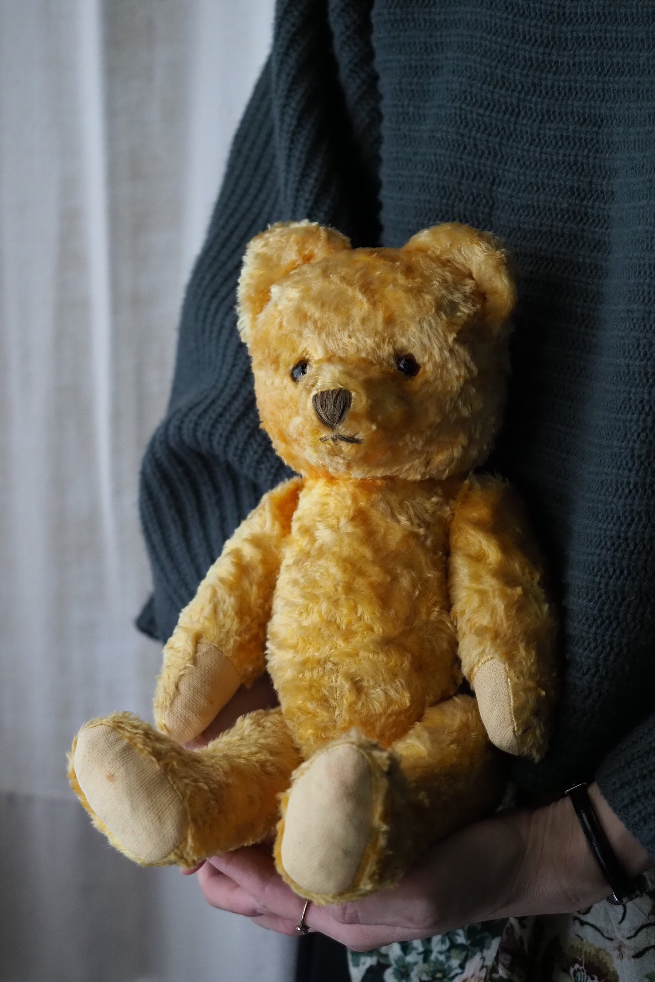 優しい色のテディベア-vintage teddy bear | アンティーク