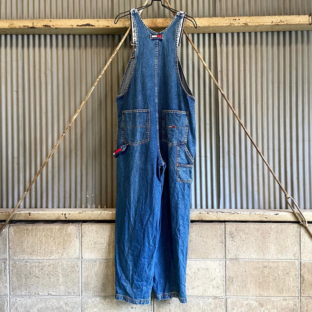 TOMMY オーバーオール 90 希少✨90年代 90's TOMMY JEANS デニム