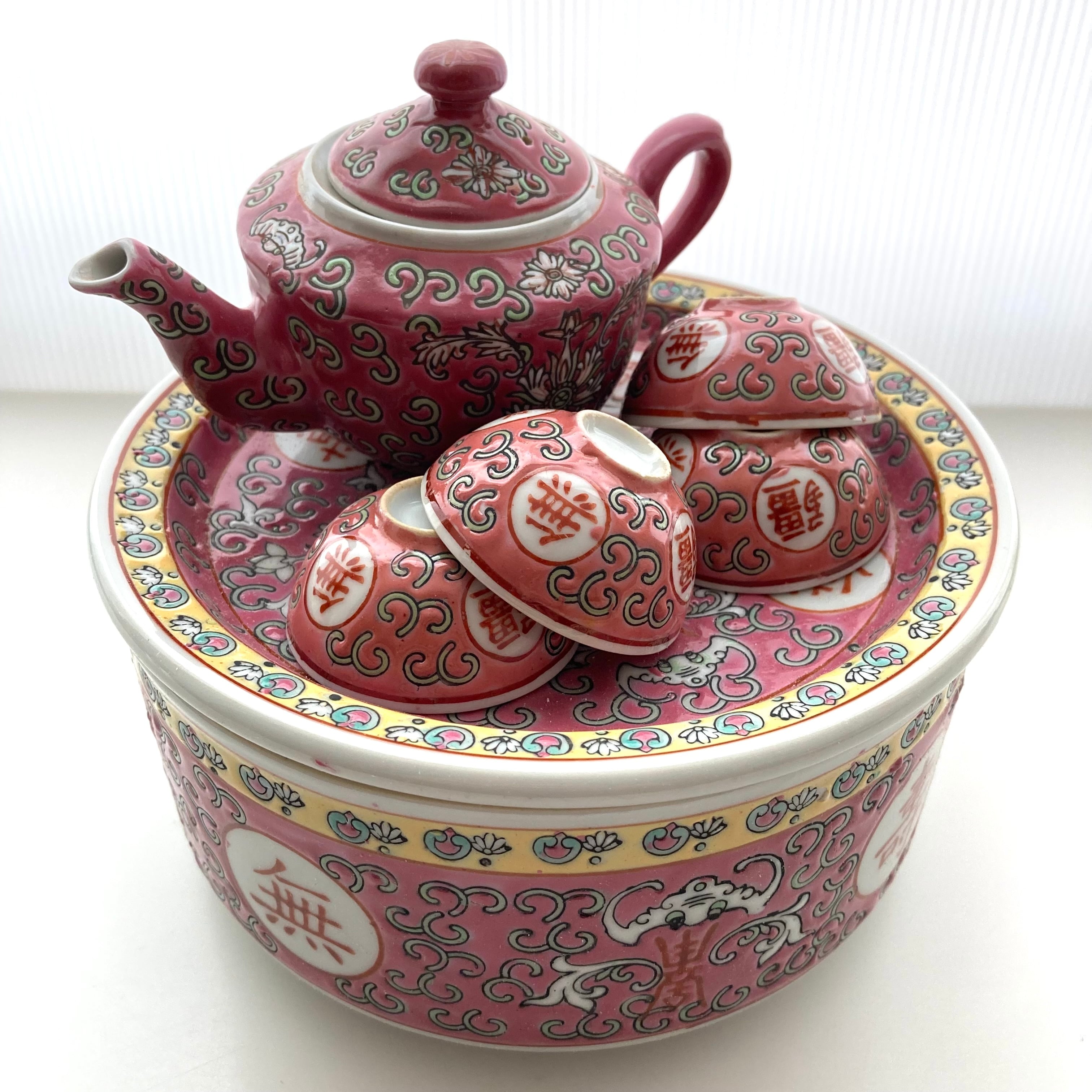 萬壽無彊工芸茶器セット（80年代景徳鎮デッドストック） | 旅百貨 寿百貨