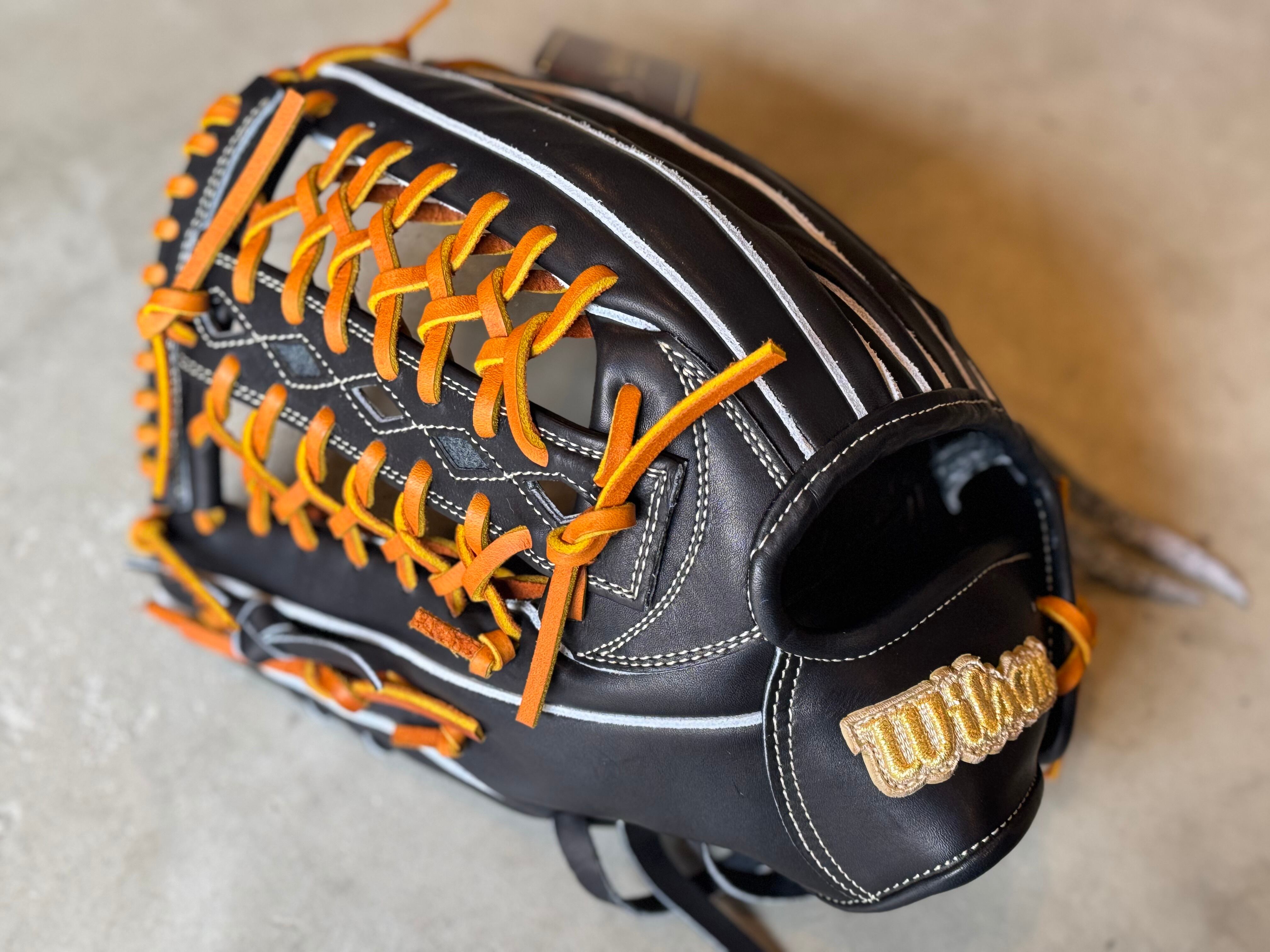 展示会限定モデル【ATOMS】硬式用グローブ 左投げ投手用 西窪職人作