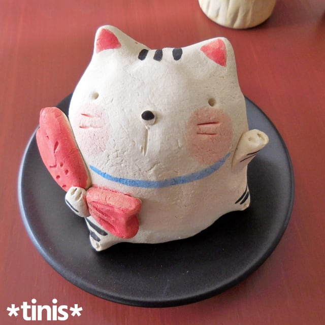 炉香挿し 招き猫 小振り品. 贈り物 炉香挿し 招き猫 小振り品. 贈り物