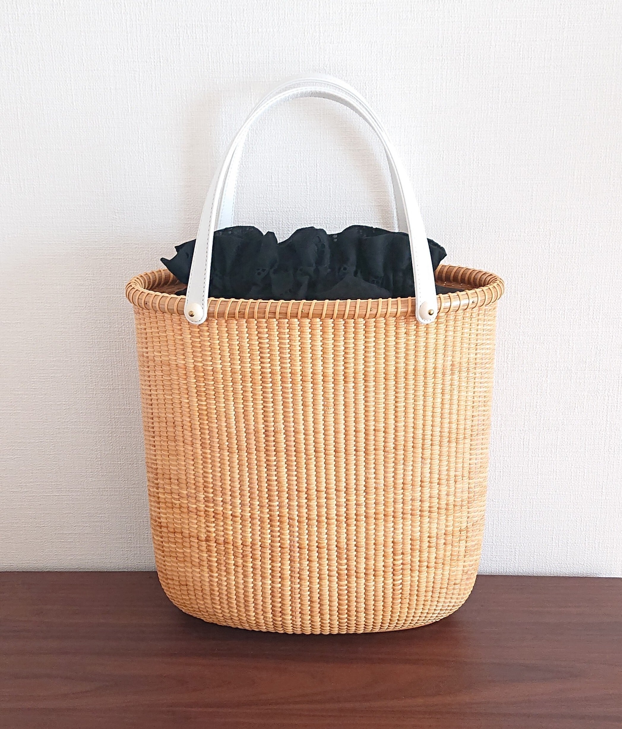 受注製作】ナンタケットバスケット(トート型 10インチL・ハンドル
