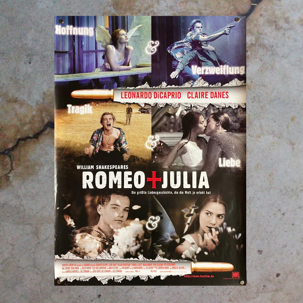 1996「Romeo + Juliet」ドイツ版映画ポスター A1 Size | woodmarquee