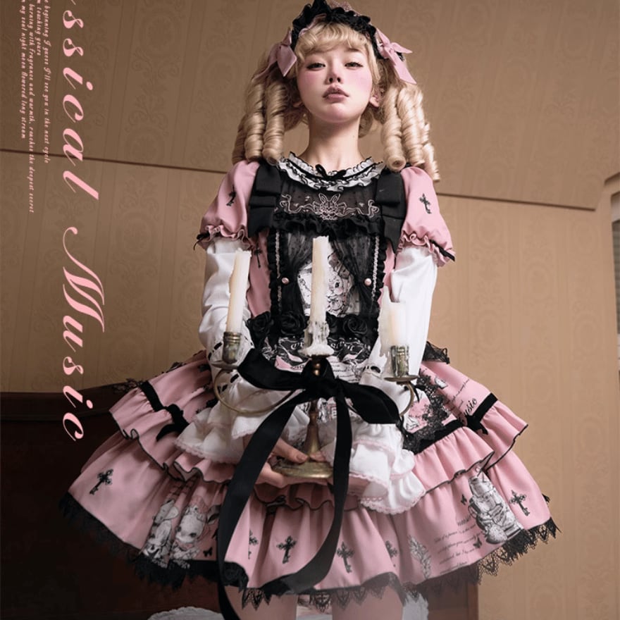 SEASONZ ゆめかわ セットアップ ブラウス ジャンパースカート メイド服