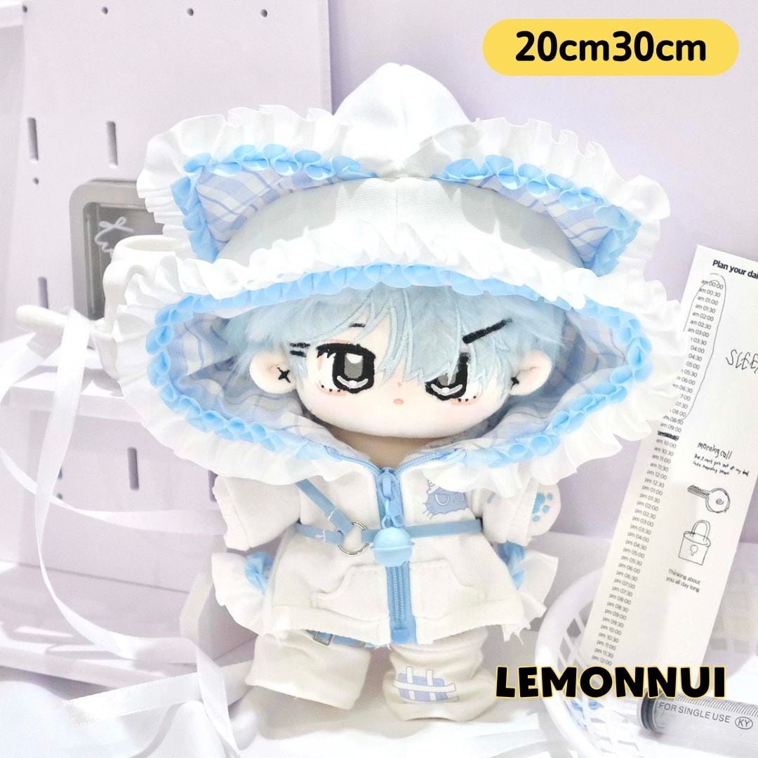 20cm30cm ぬいぐるみ服 着せ替え 水色 猫天使 激かわ ぬい活 推し活