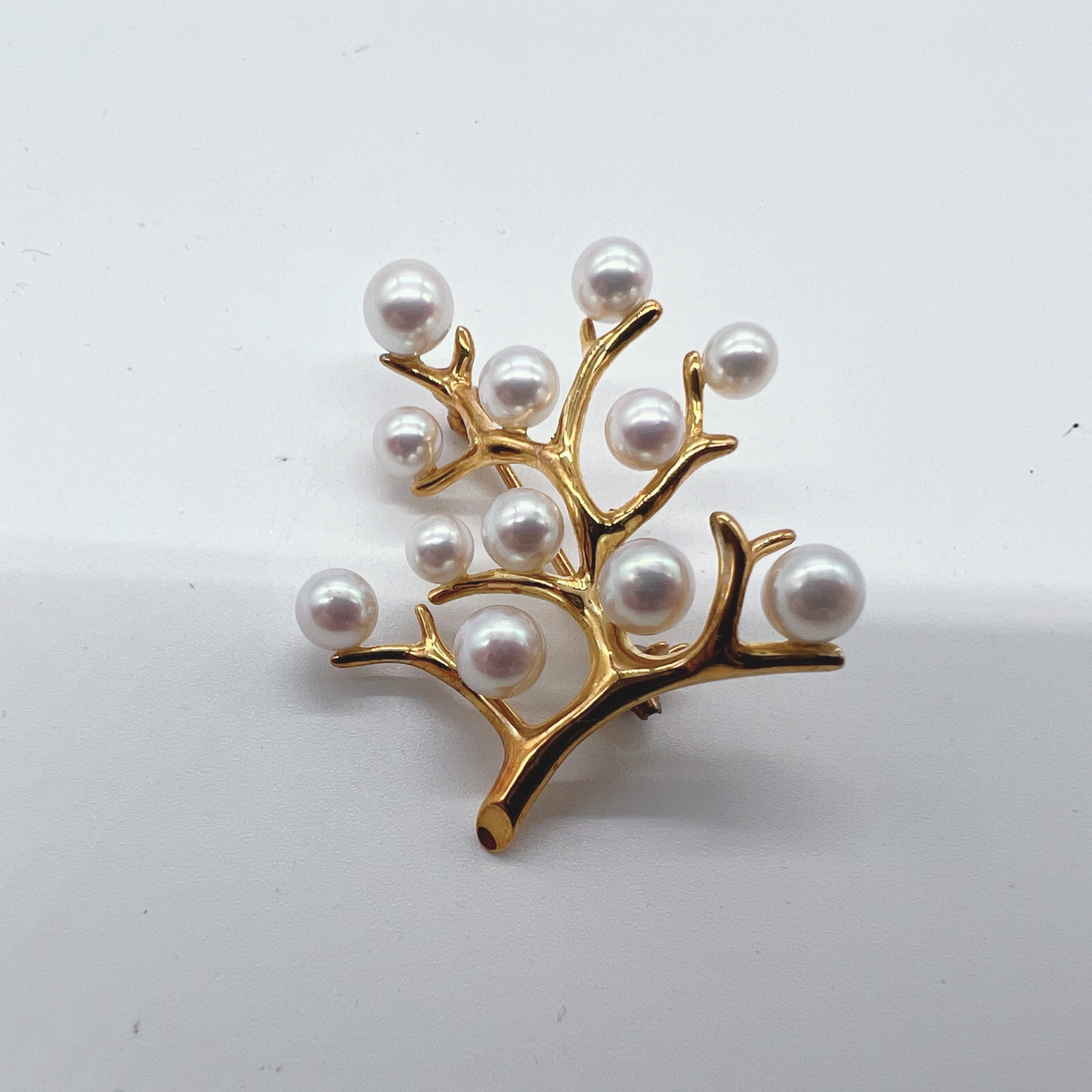 MIKIMOTO】ミキモト 幸福の木 ブローチ K18 | Regalia.japan