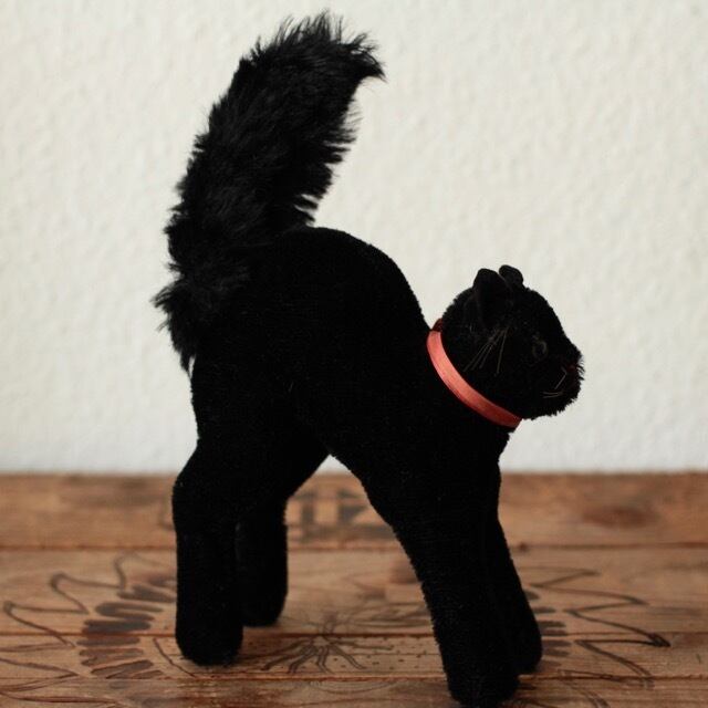 アンティークシュタイフ 黒猫 トムキャット Black Tom Cat 14cm | .usagi