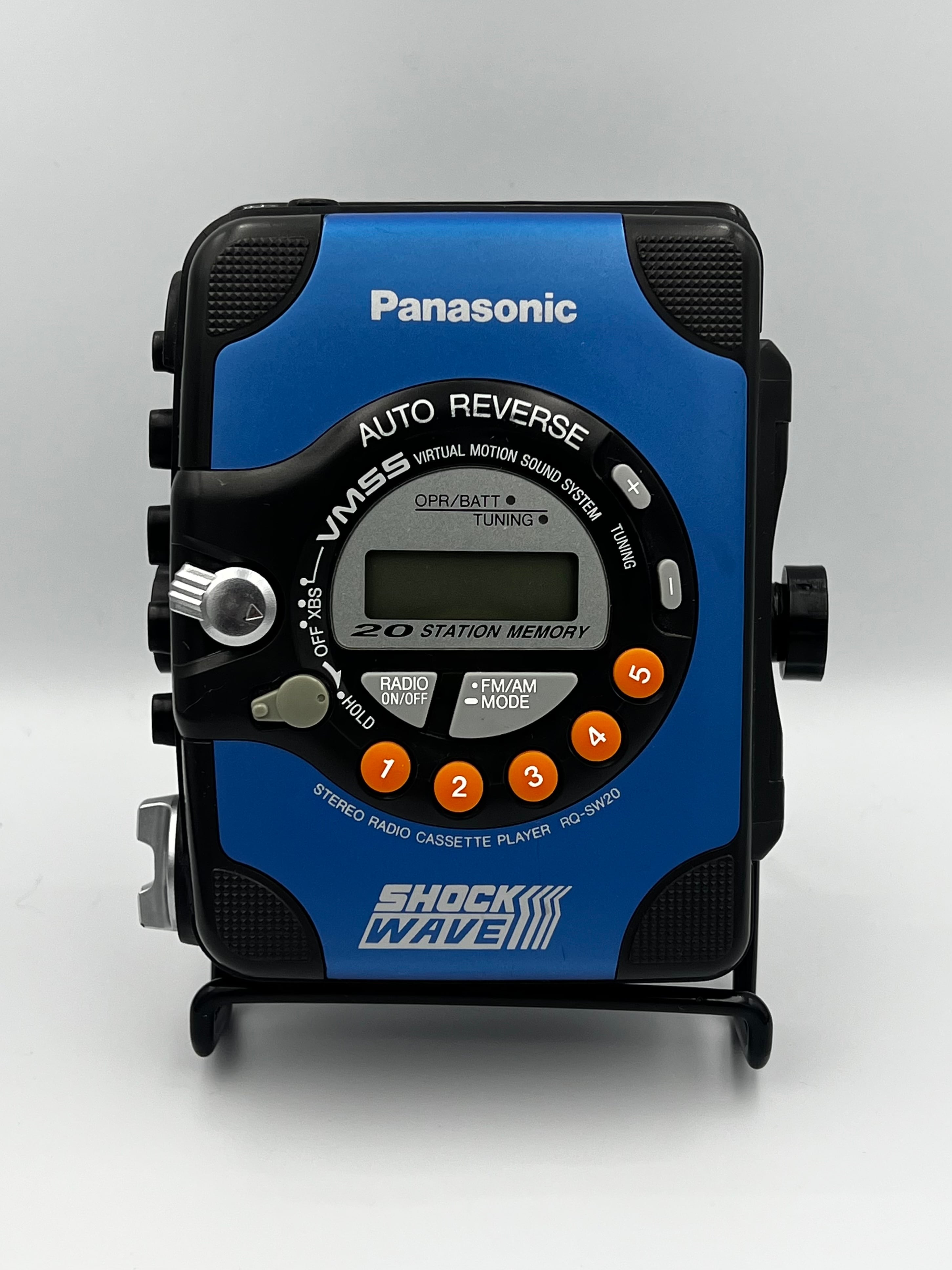 箱付き Panasonic SHOCK WAVE RQ-SW20 ブルー カセットプレーヤー