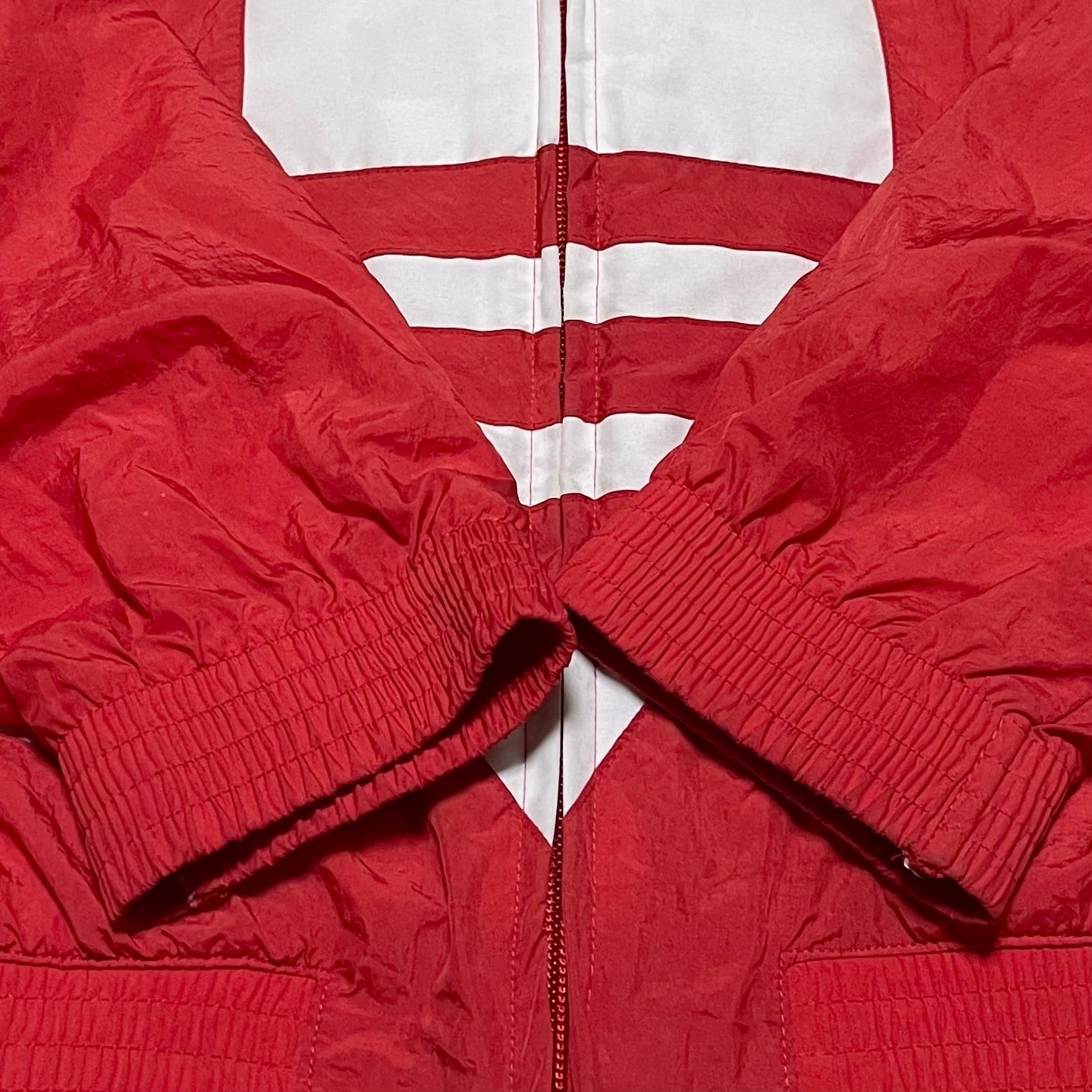 size M】ADIDAS アディダス ビッグトレフォイル ナイロンジャケット