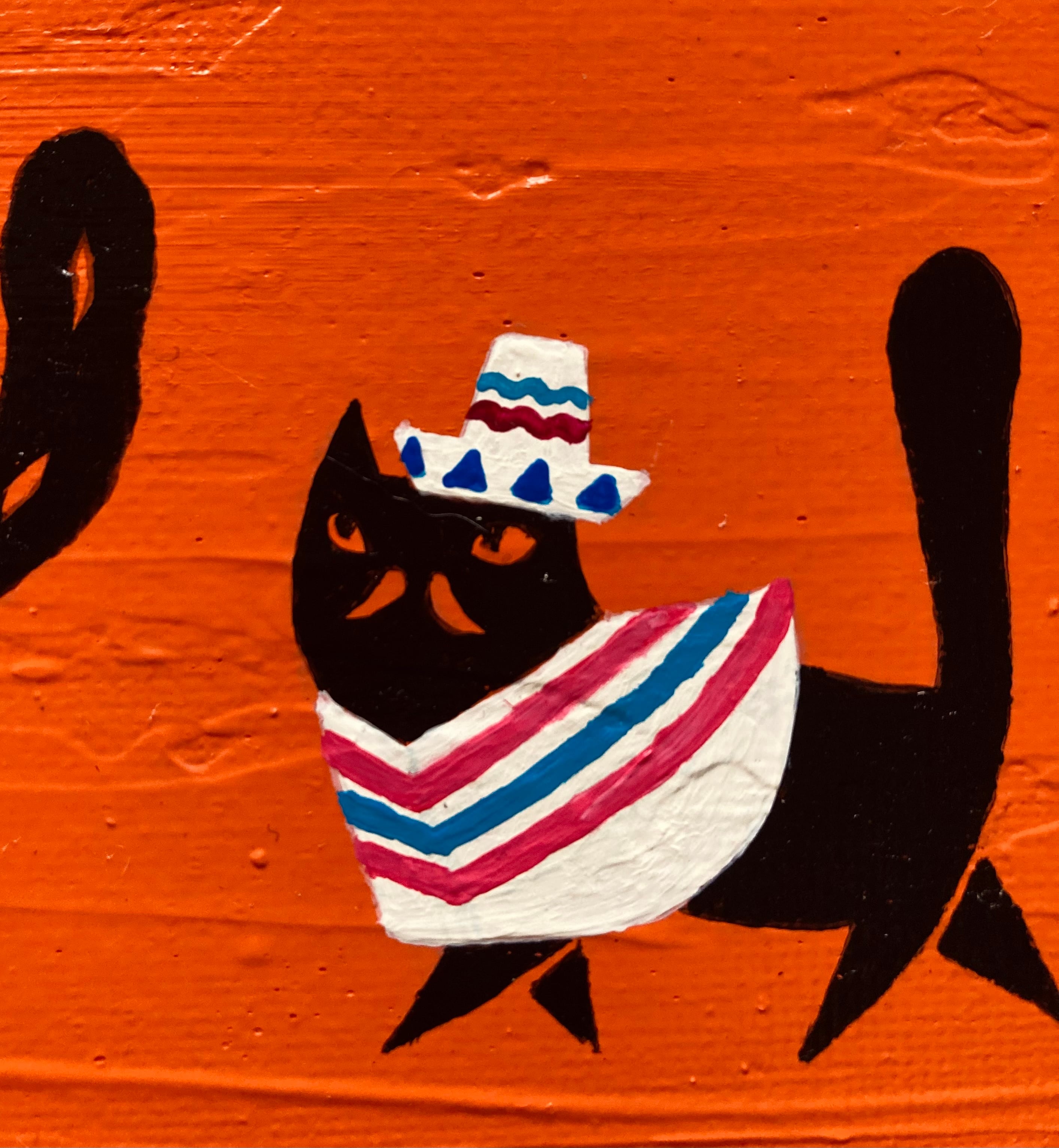 MEXICAT ／ 原画 キャンバス 絵 絵画 アート イラスト 猫 黒猫