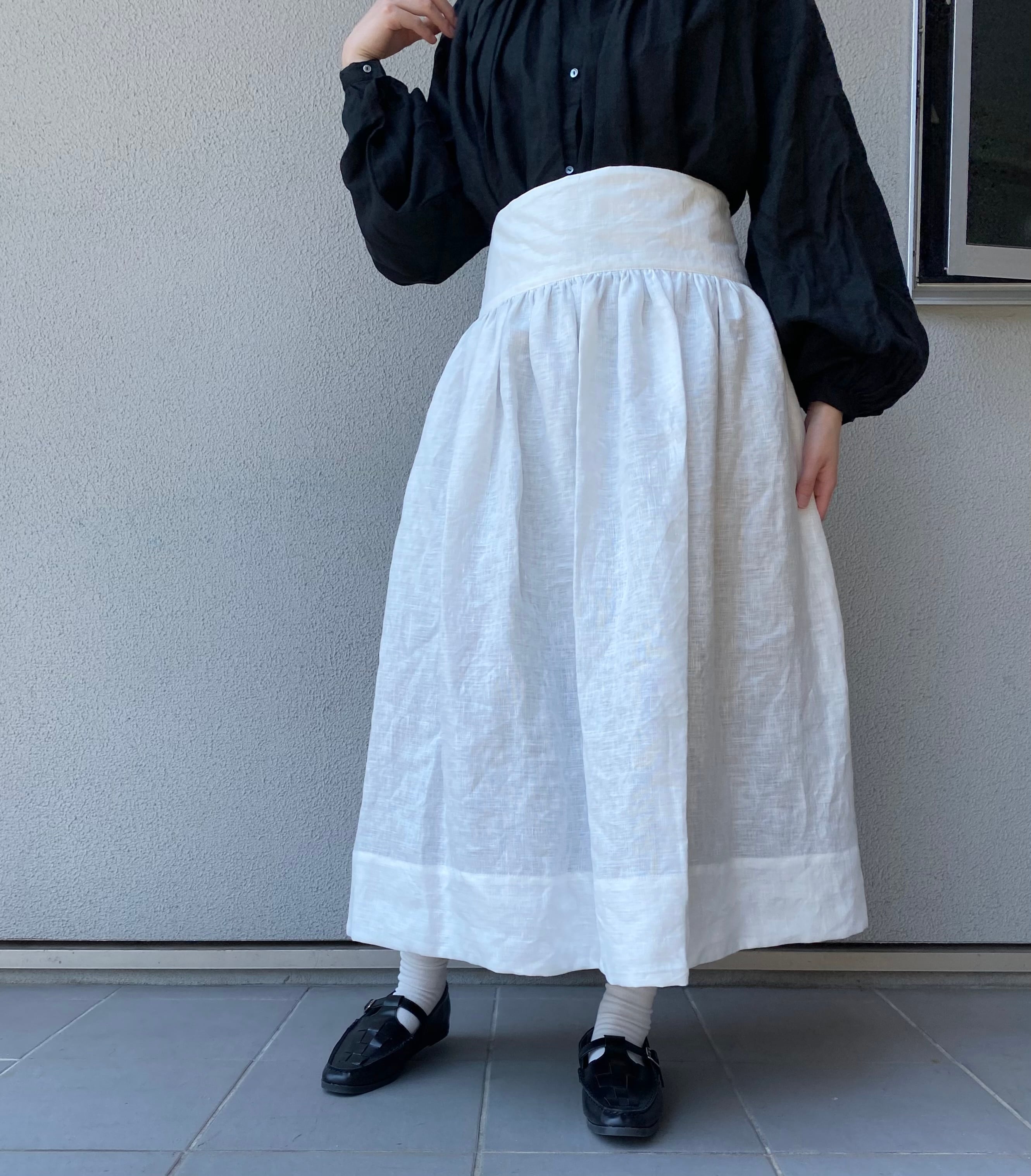 カフェエプロン ソムリエエプロン タブリエ フレンチリネン ロング