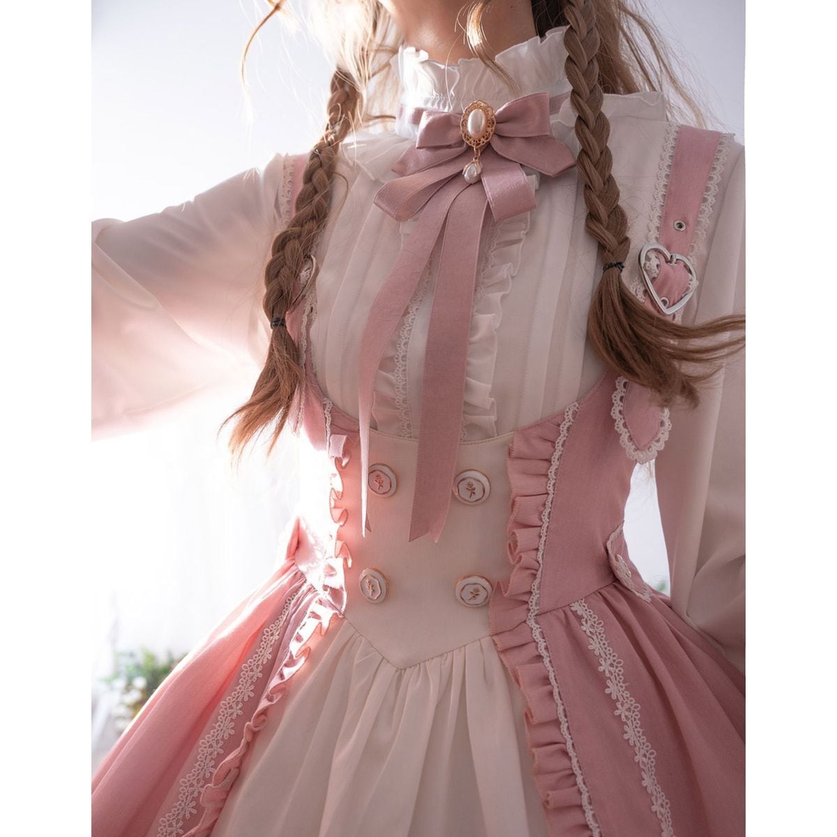 桜色ケープ付きロリータドレスセット | Maiden's Rêve