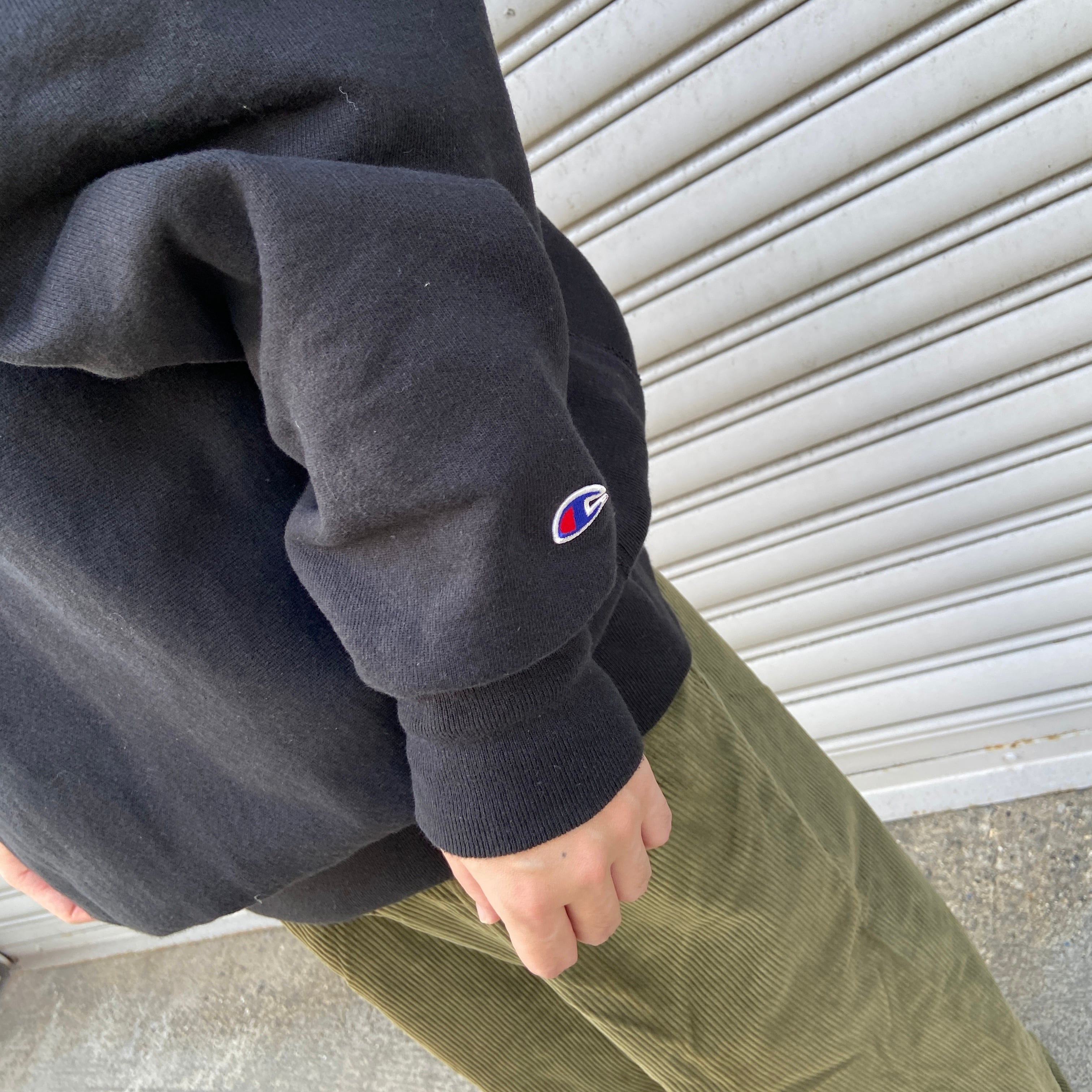 90s Champion スナップボタン ブラック 黒 メキシコ製 美品 90