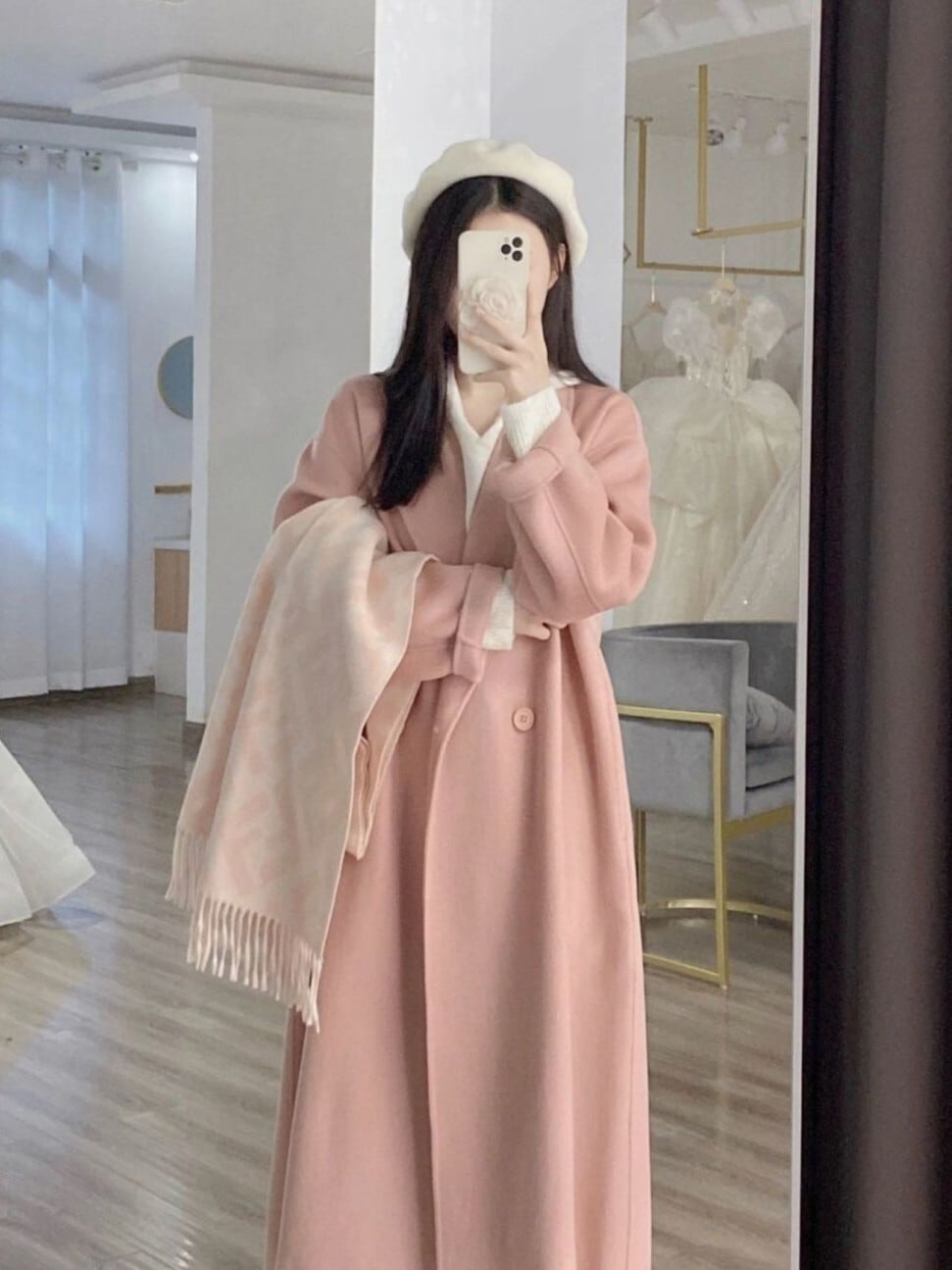 ダブルボタン・オーバーサイズロングコート | Lily Boutique(リリー