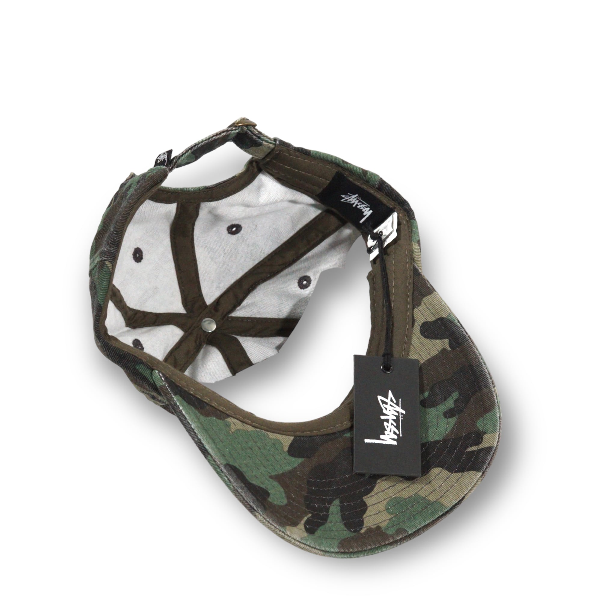 日本未発売】STUSSY SSリンクロゴ カモフラージュ カーブキャップ