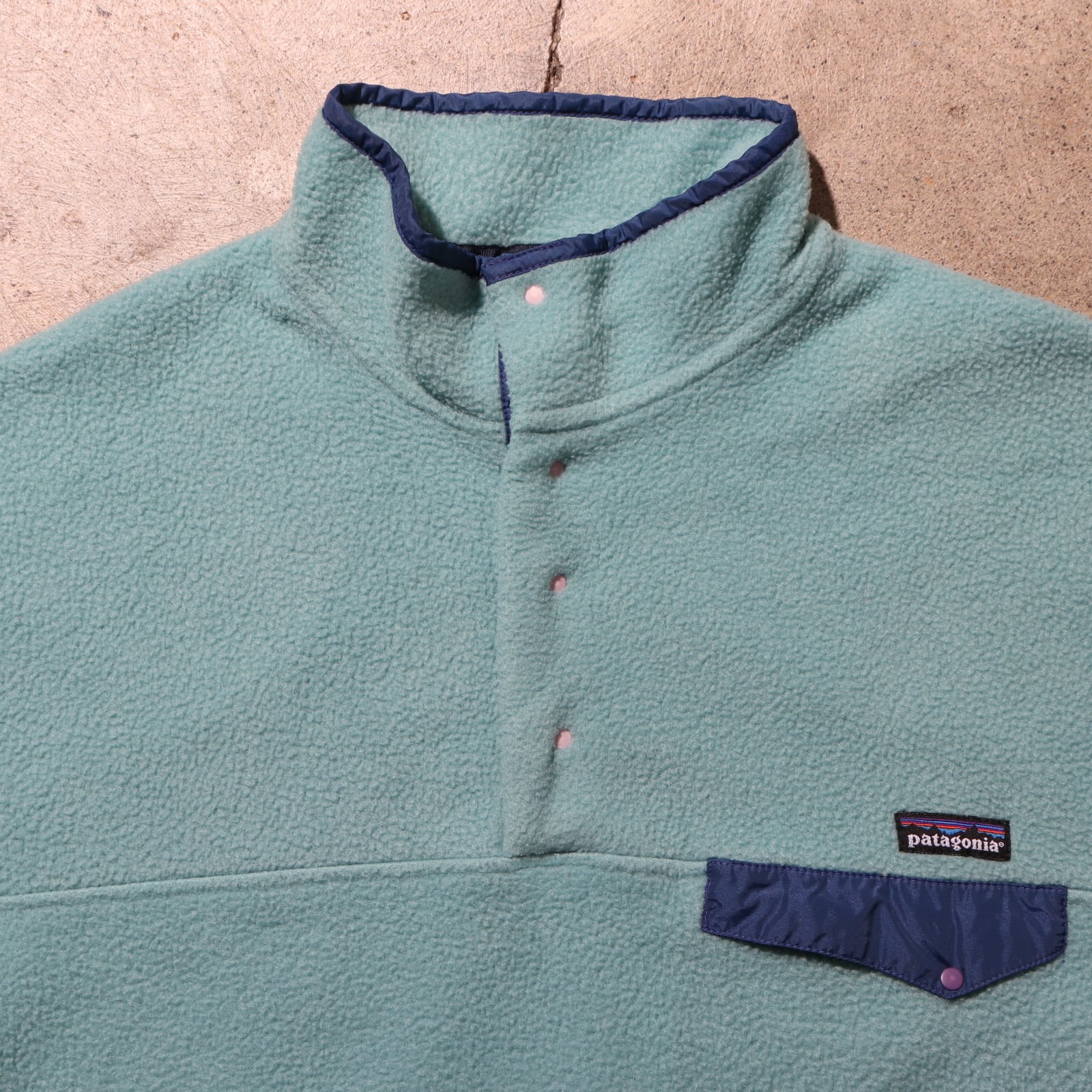 美品 L 雪無し 93年 シーグリーン シンチラ スナップt Patagonia