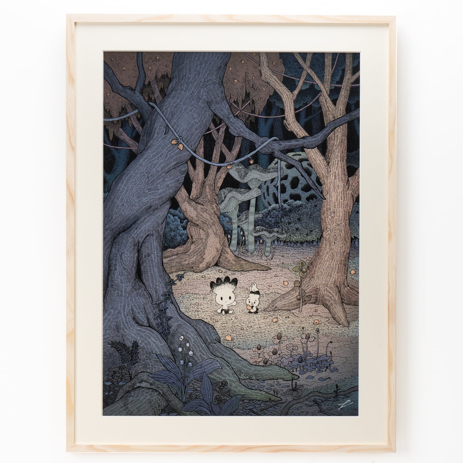 受注生産・7月お届け】タキタサキ 複製原画 A「ながめのみちくさ」額装