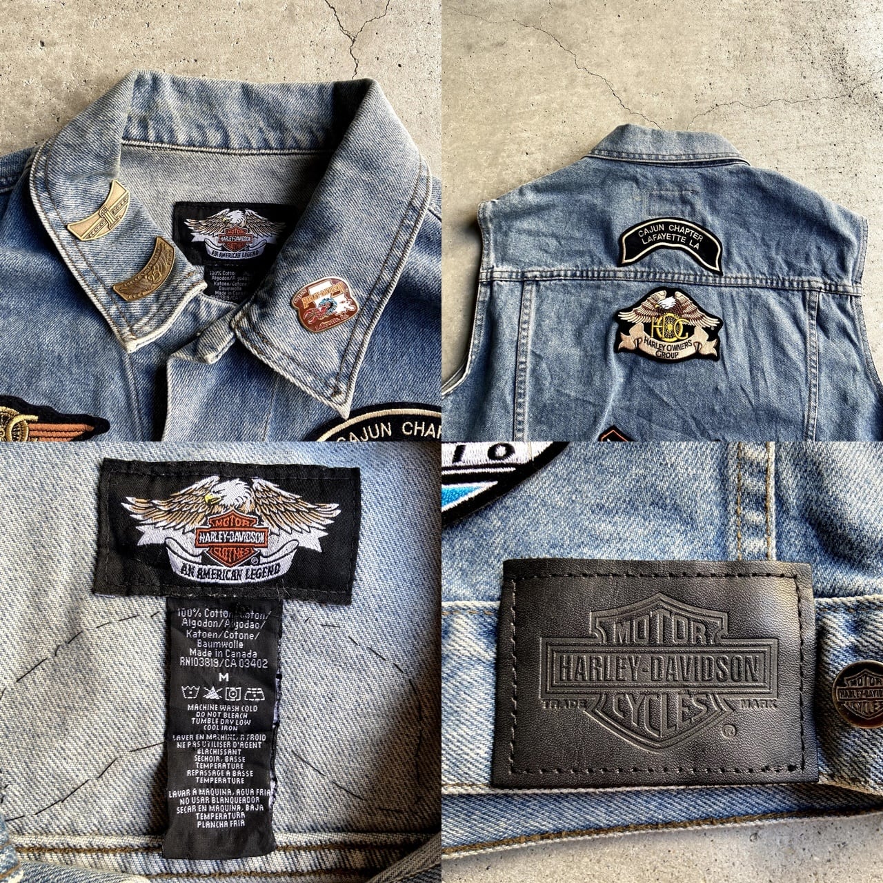 Harley-Davidson ハーレーダビッドソン カスタムデニムベスト メンズL