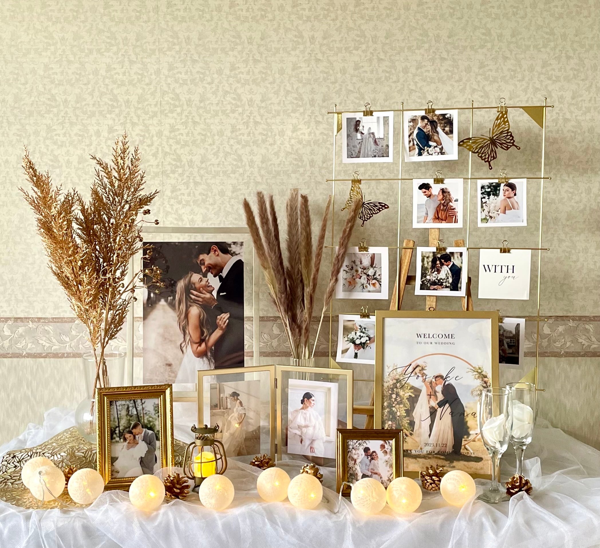 アンティーク風 ゴールド ウェルカムスペースセット 結婚式 IKEA