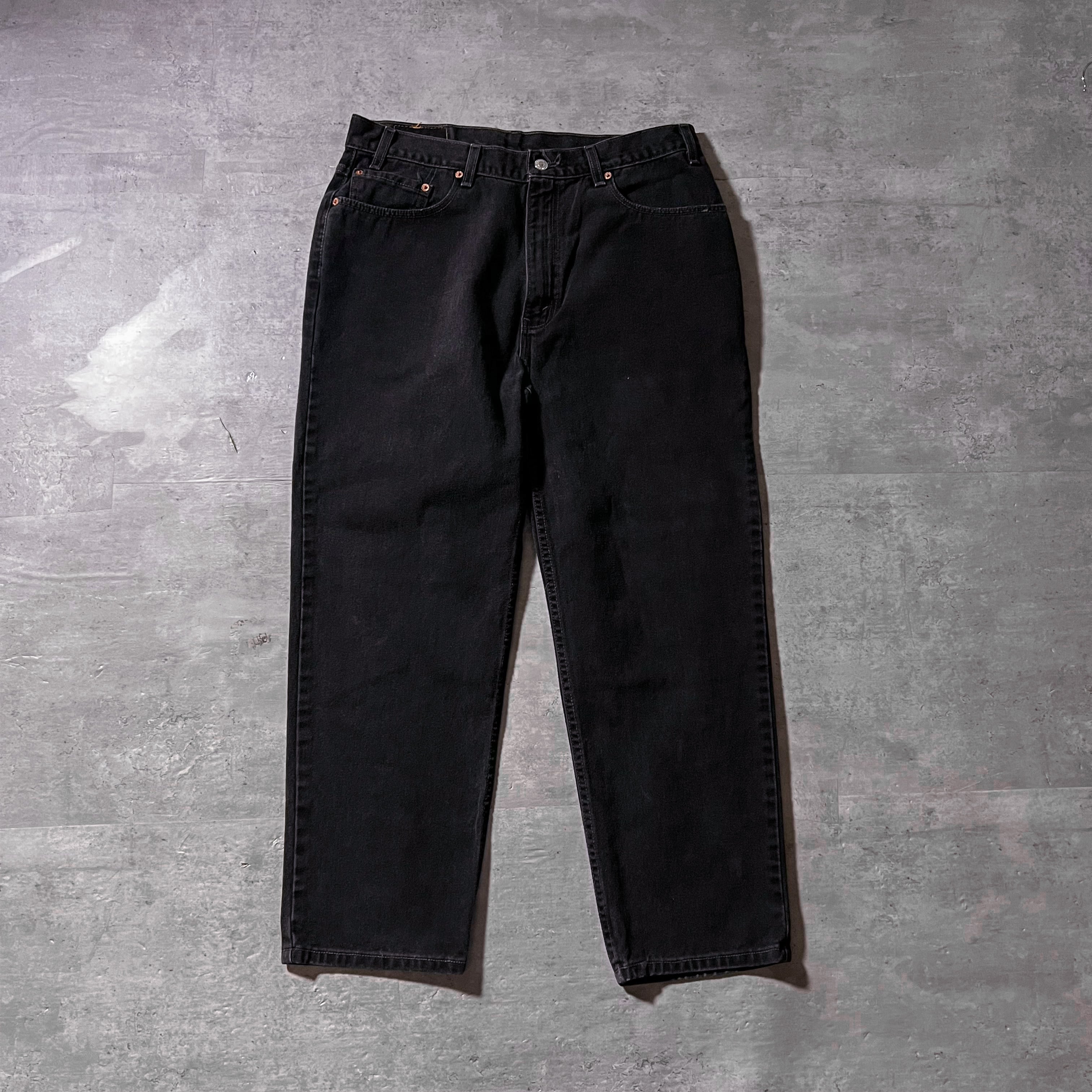 00年製 “Levis 550” 後染めblack denim pants W38L30 made in usa 513