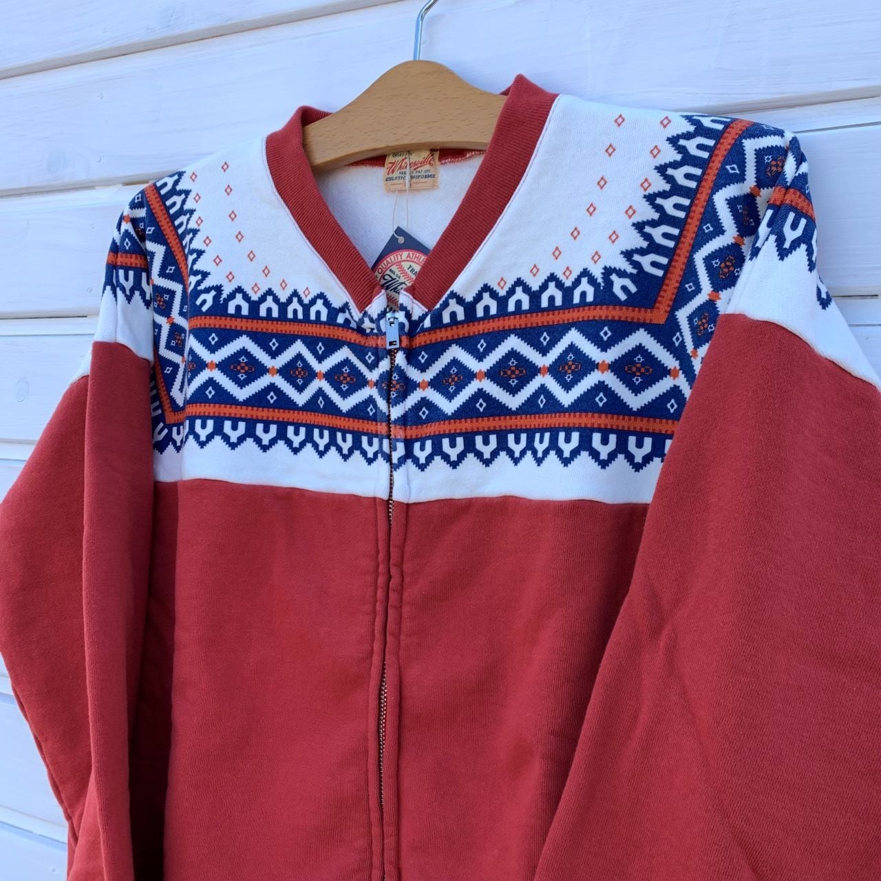 WHITESVILLE SNOW PATTERN SWEAT ZIP SHIRT | Jeans Shop 3rd Down