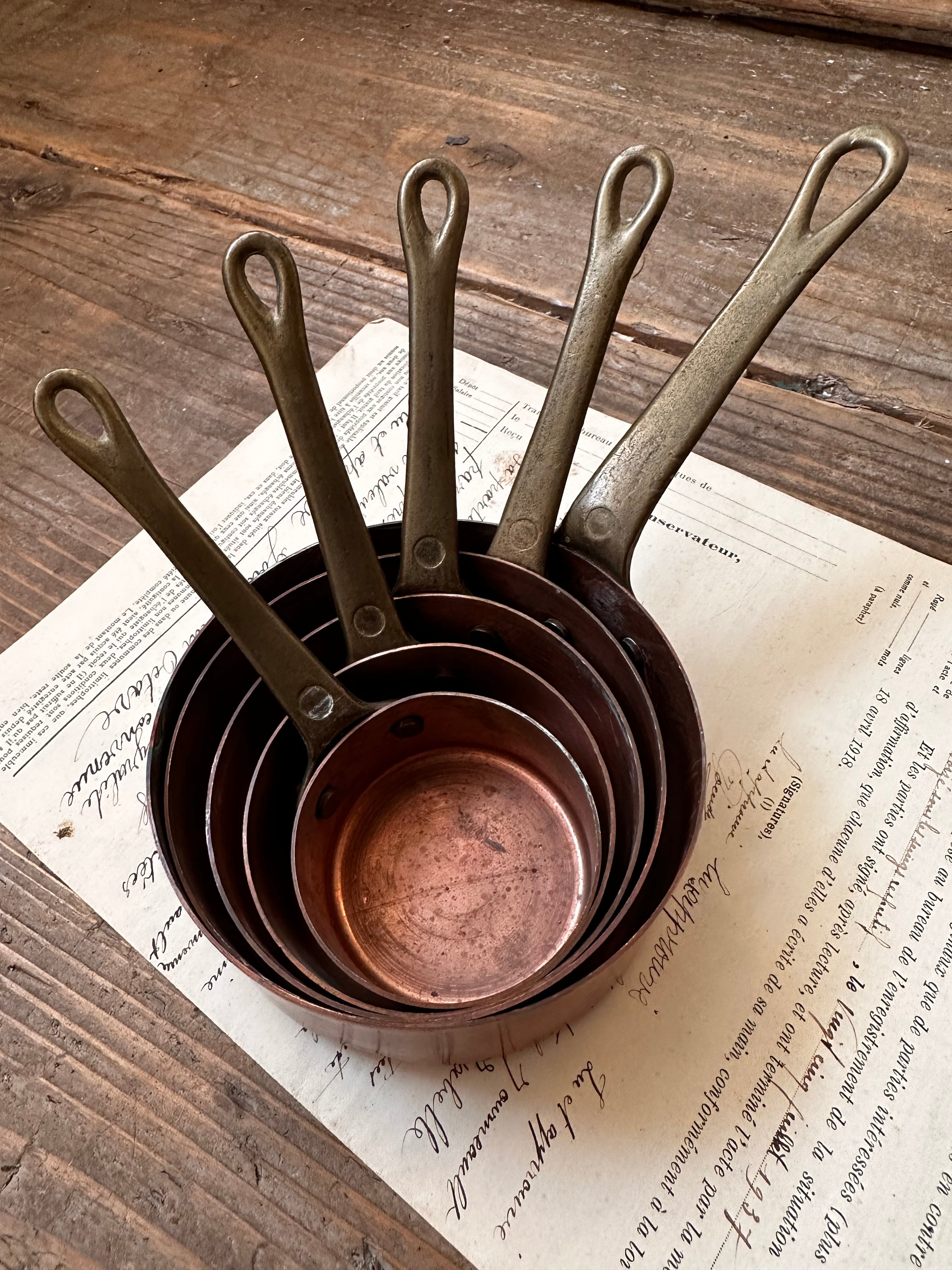 コッパーパン 銅鍋5点セット | Brocante de La Cocotte （フランス