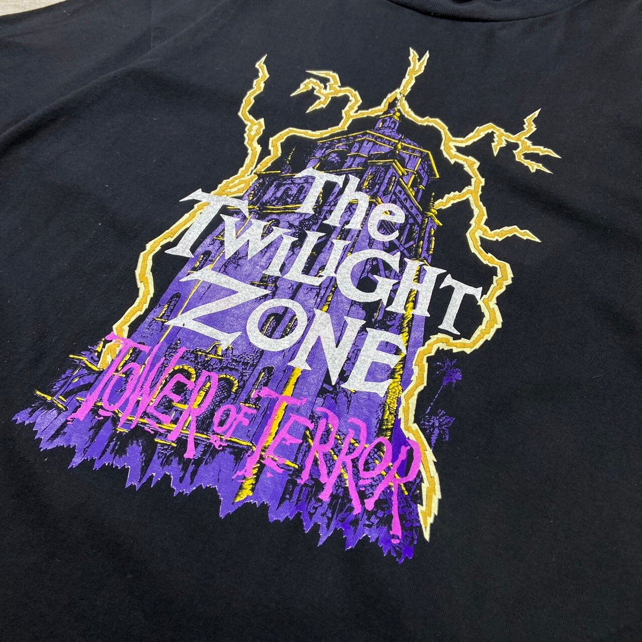 90年代 Disney ディズニー タワーオブテラー アトラクション プリントT