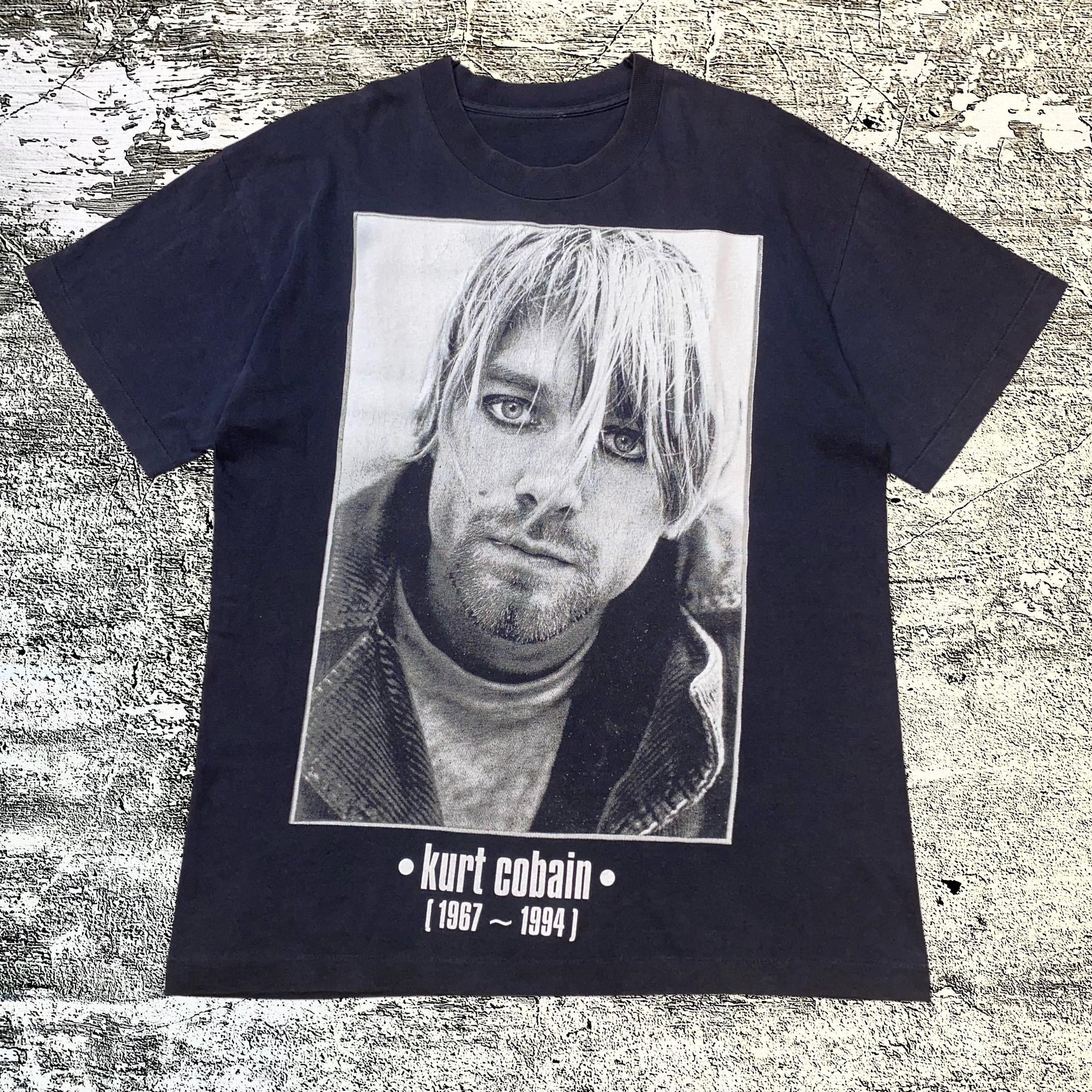 90s NIRVANA KURT COBAIN 追悼 Tシャツ Memorial T-SHIRT BLACK