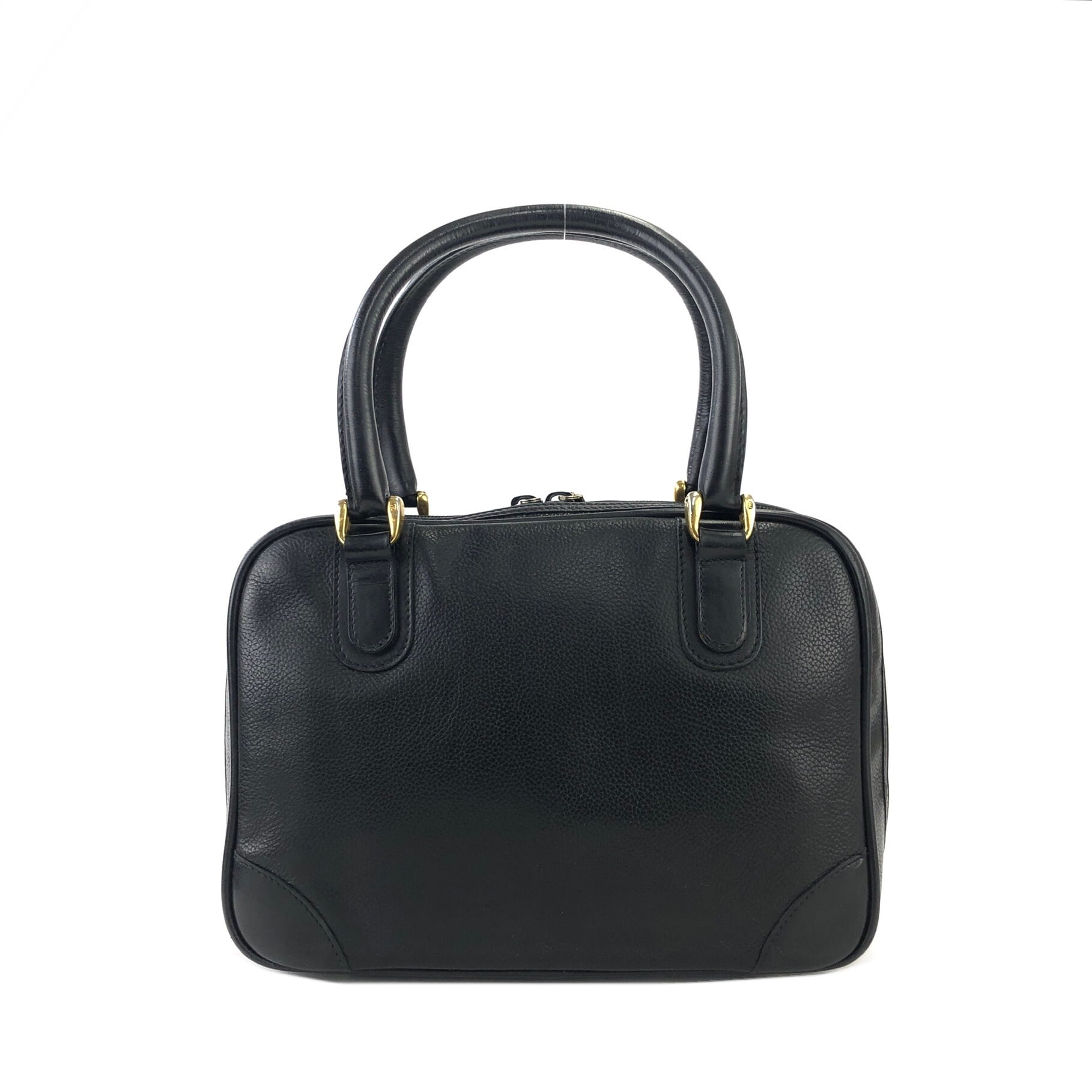 GUCCI グッチ GG型押し シュリンクレザー ミニボストン ハンドバッグ