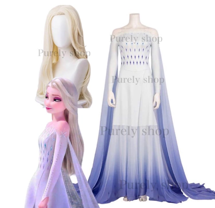 ディズニー アナと雪の女王2 エルサ 精霊 ドレス Dハロ コスプレ 仮装