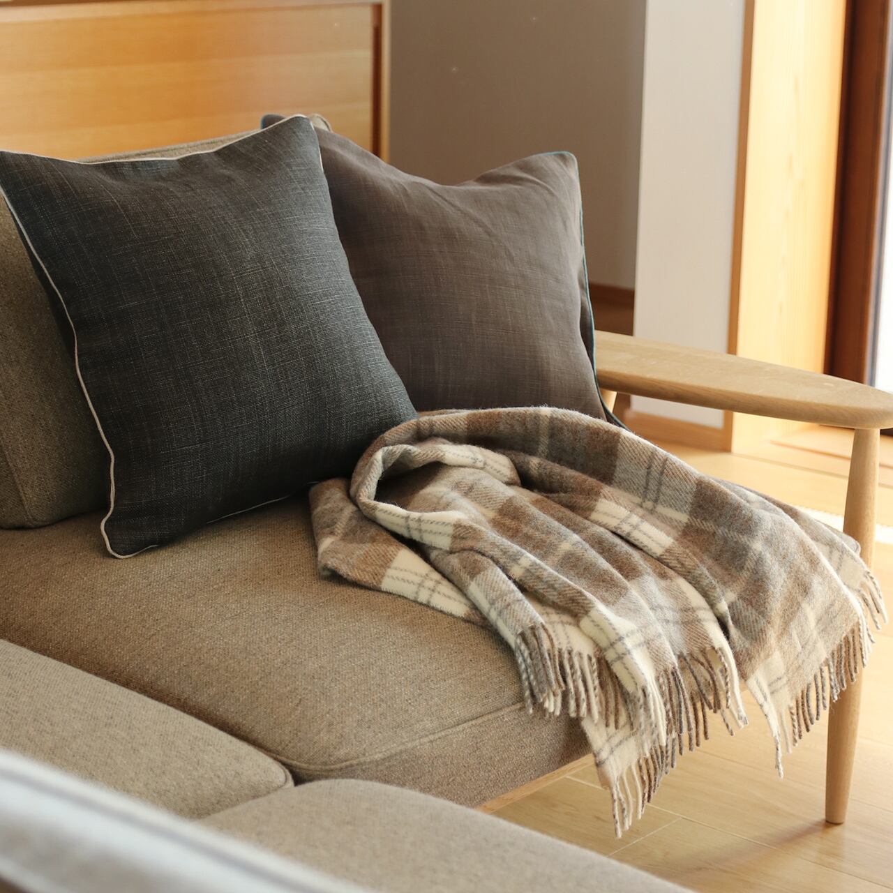 Silkeborg Uldspinderi】ハーフケット／オーボ ナチュラル／ウール100