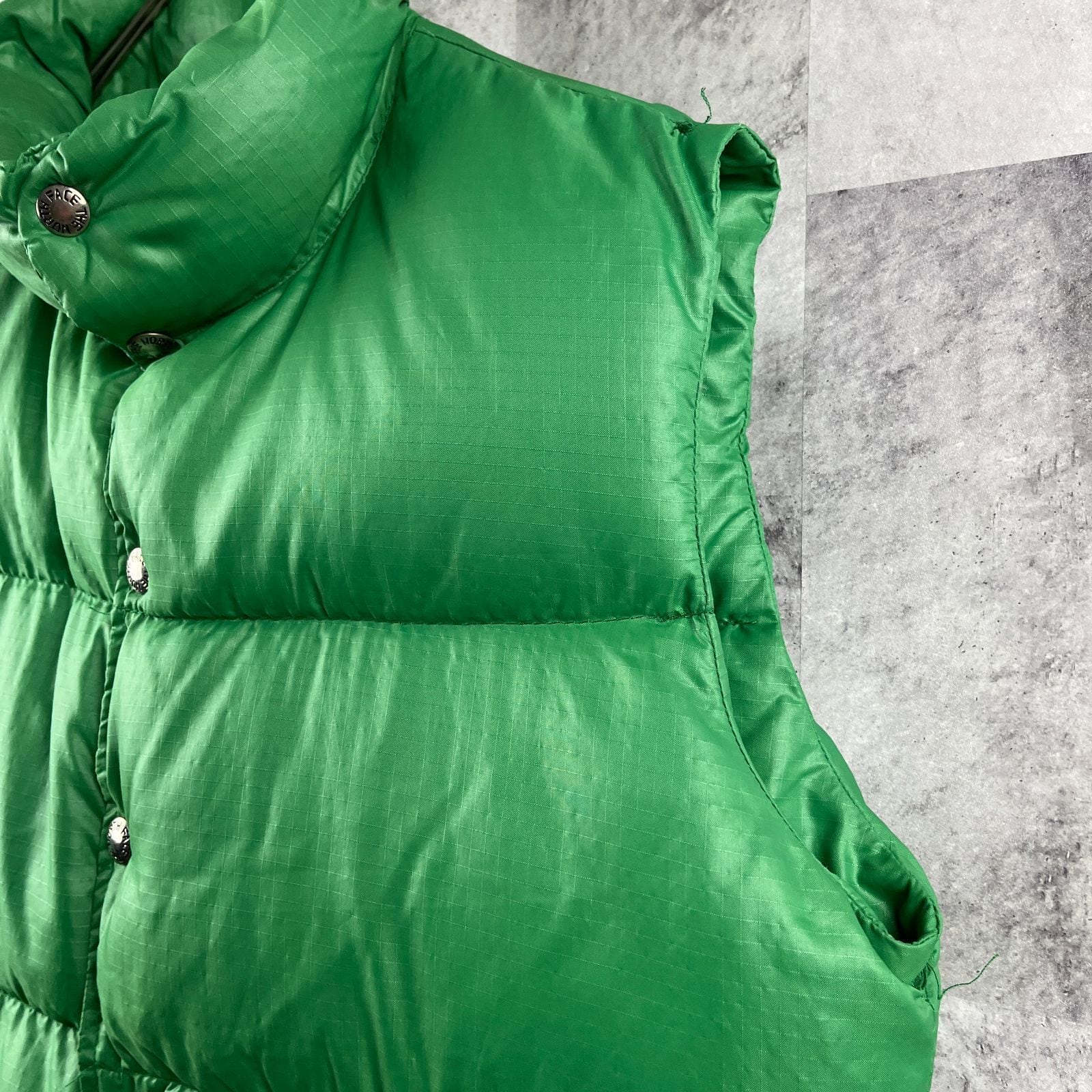 70s USA製 THE NORTH FACE ダウンベスト 茶タグ グリーン XS | harrysally