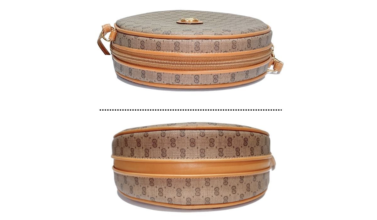 ヴィンテージ GUCCI グッチ マイクロGG 丸型 ショルダーバッグ クロス