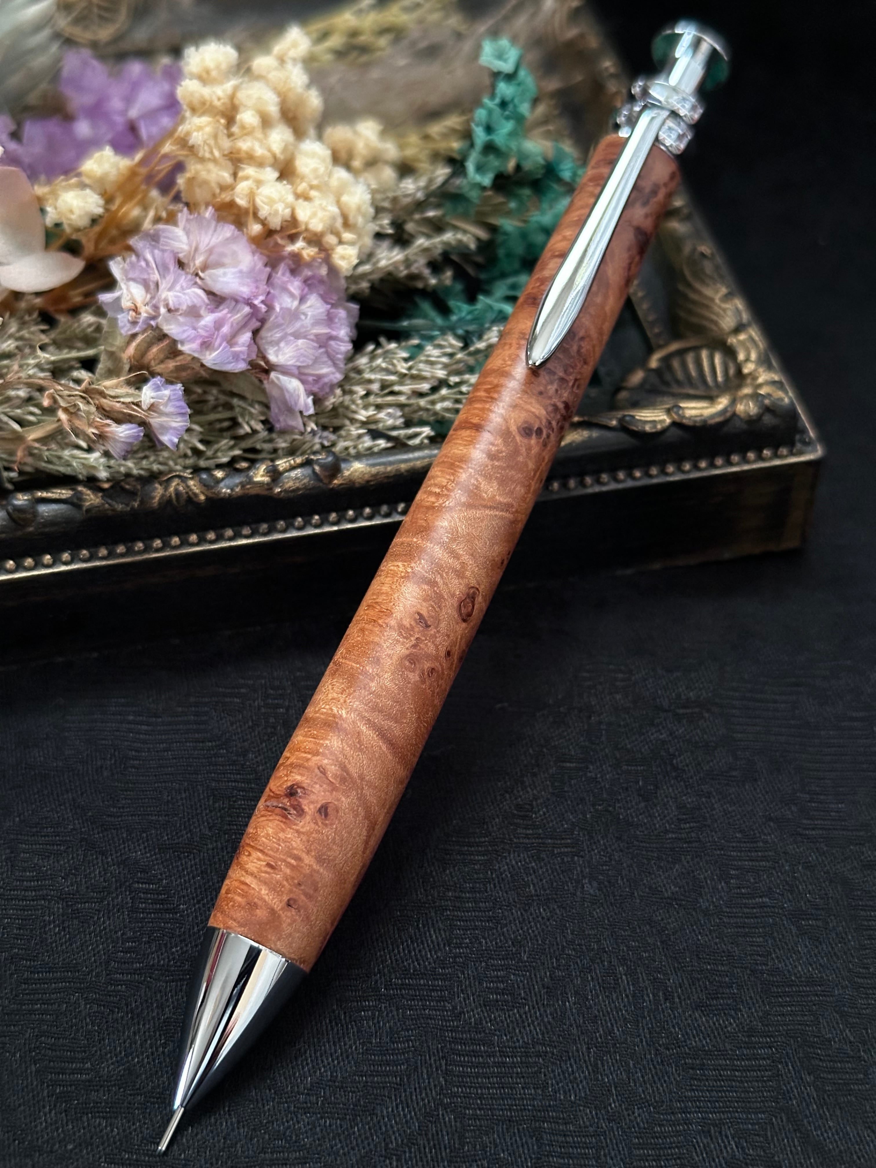 楓(瘤)/木軸シャープペン底重心タイプ(オリジナル金具） | Flamberg