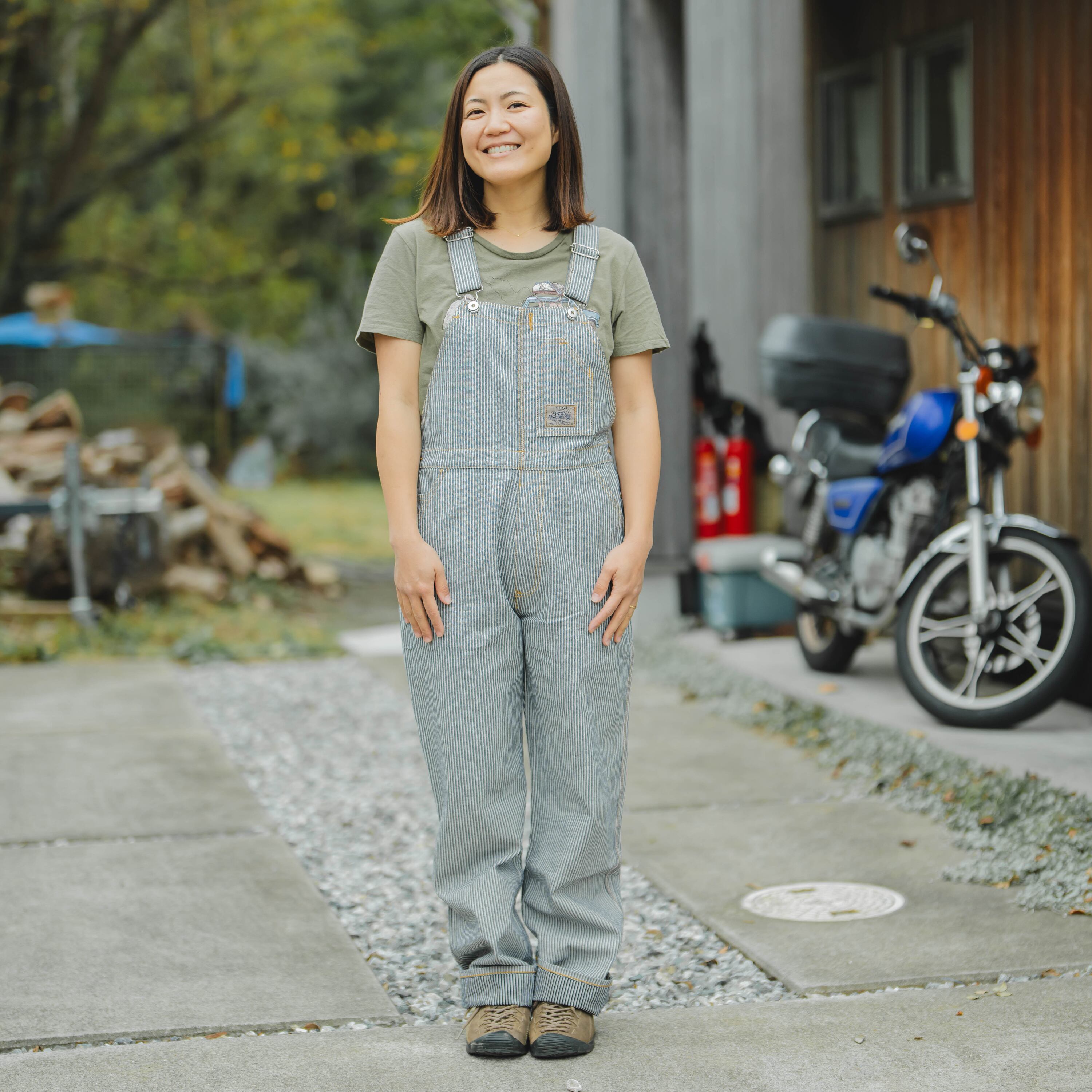 ウィメンズ デニムオーバーオール ヒッコリー裏 | Pay ID