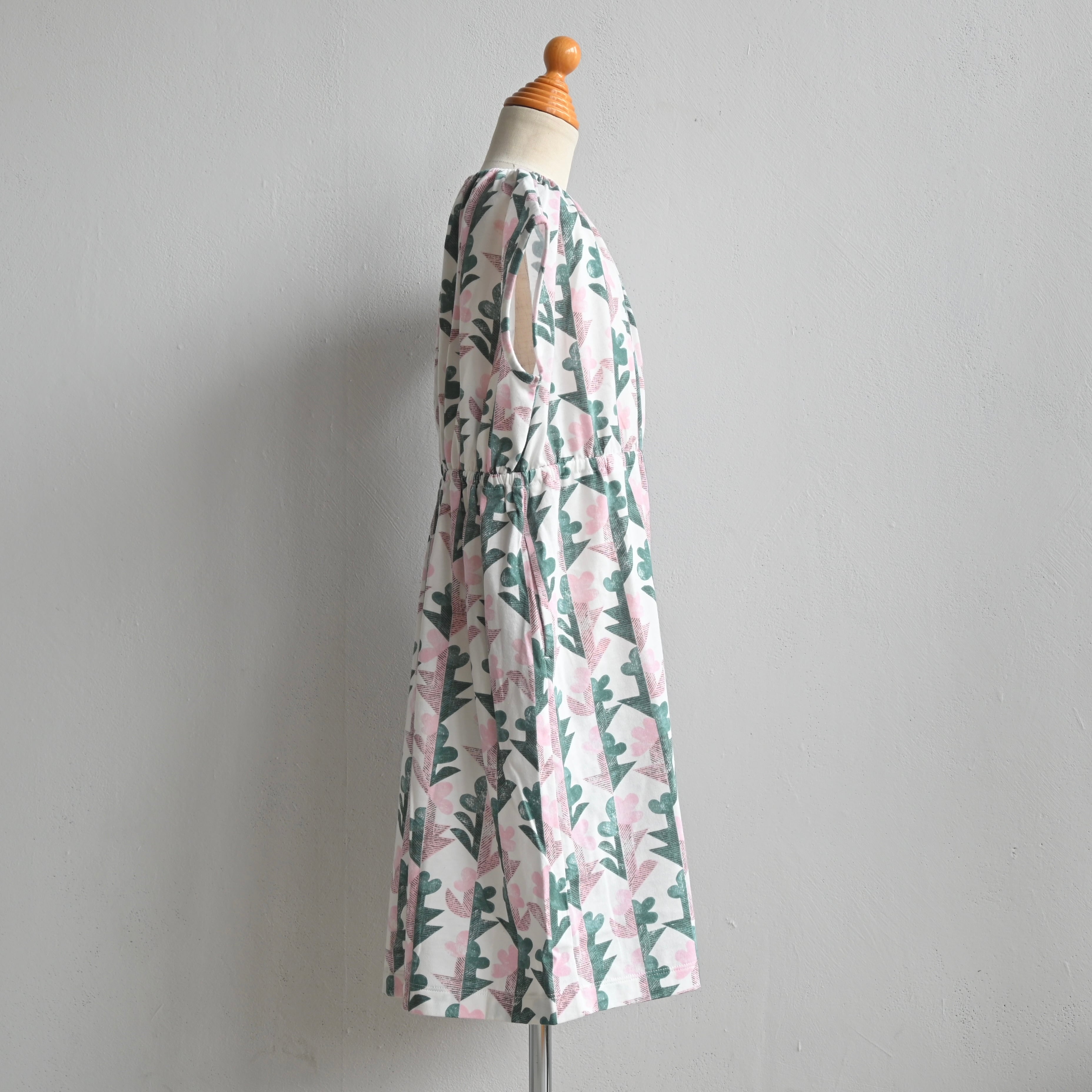 mina perhonen 2024SS》twin flower ワンピース / white / 110-130cm