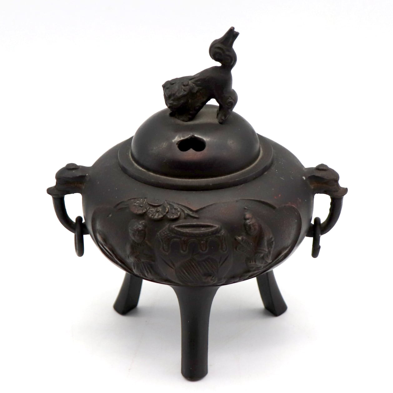 鉄製・獅子摘・三脚・香炉・No.210513-66・梱包サイズ60 | リサイクル