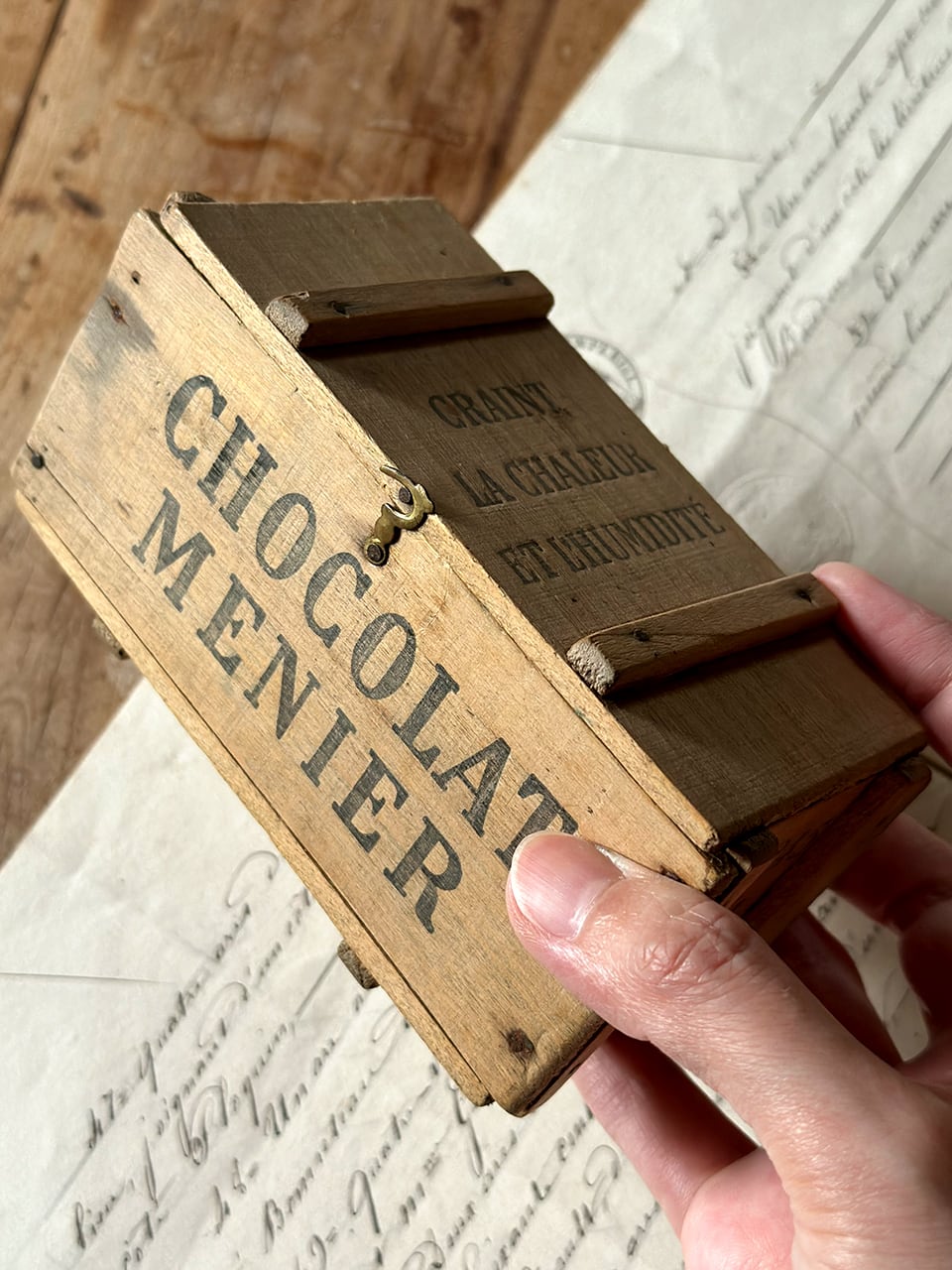 ショコラムニエの木箱 木製ボックス | Brocante de La Cocotte