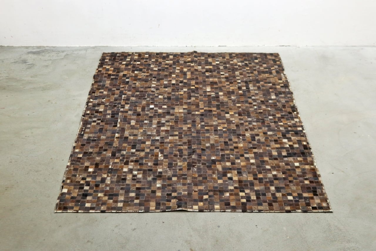 牛革 パッチワーク ラグ ハラコ 敷物 カーペット モダン ヴィンテージ