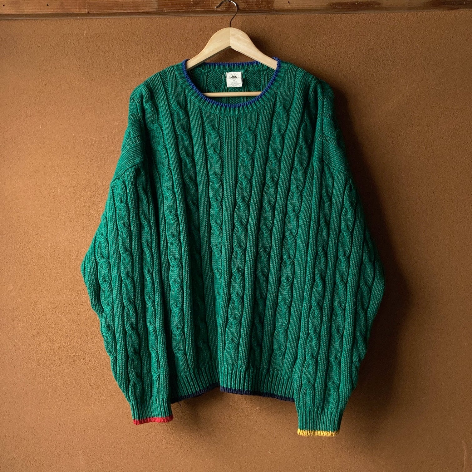 old GAP コットンニットセーター マルチカラー SIZE M【0304A81