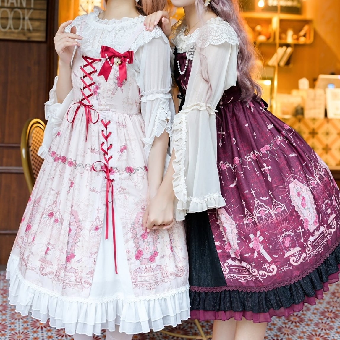 SEASONZ JSK ジャンパースカート ジャンパースカート 花柄 レース