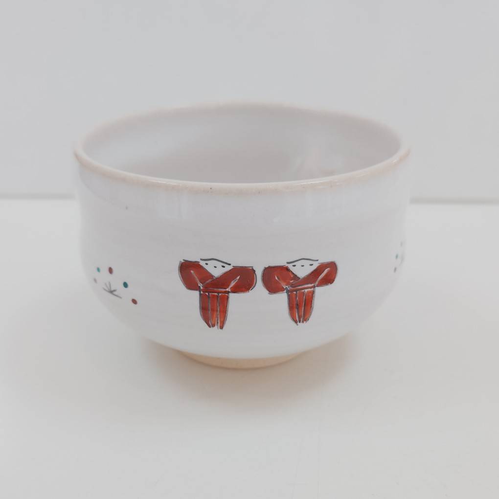 奈良絵福茶碗【大塩昭山 赤膚焼 茶碗 奈良絵】 | きてみてならSHOP
