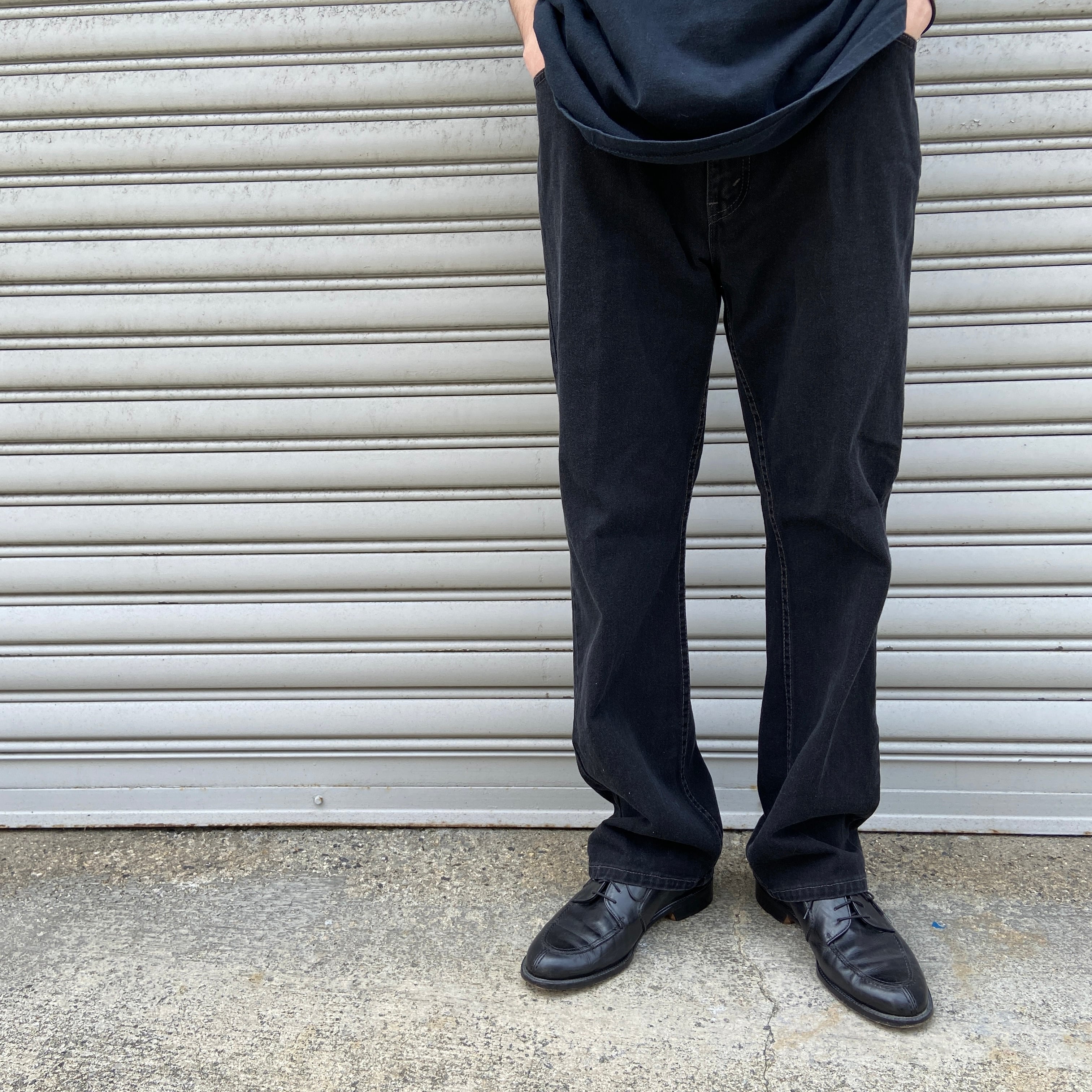 Levi's505 USA製サルファブラック 漆黒 ブラックデニムパンツ W36