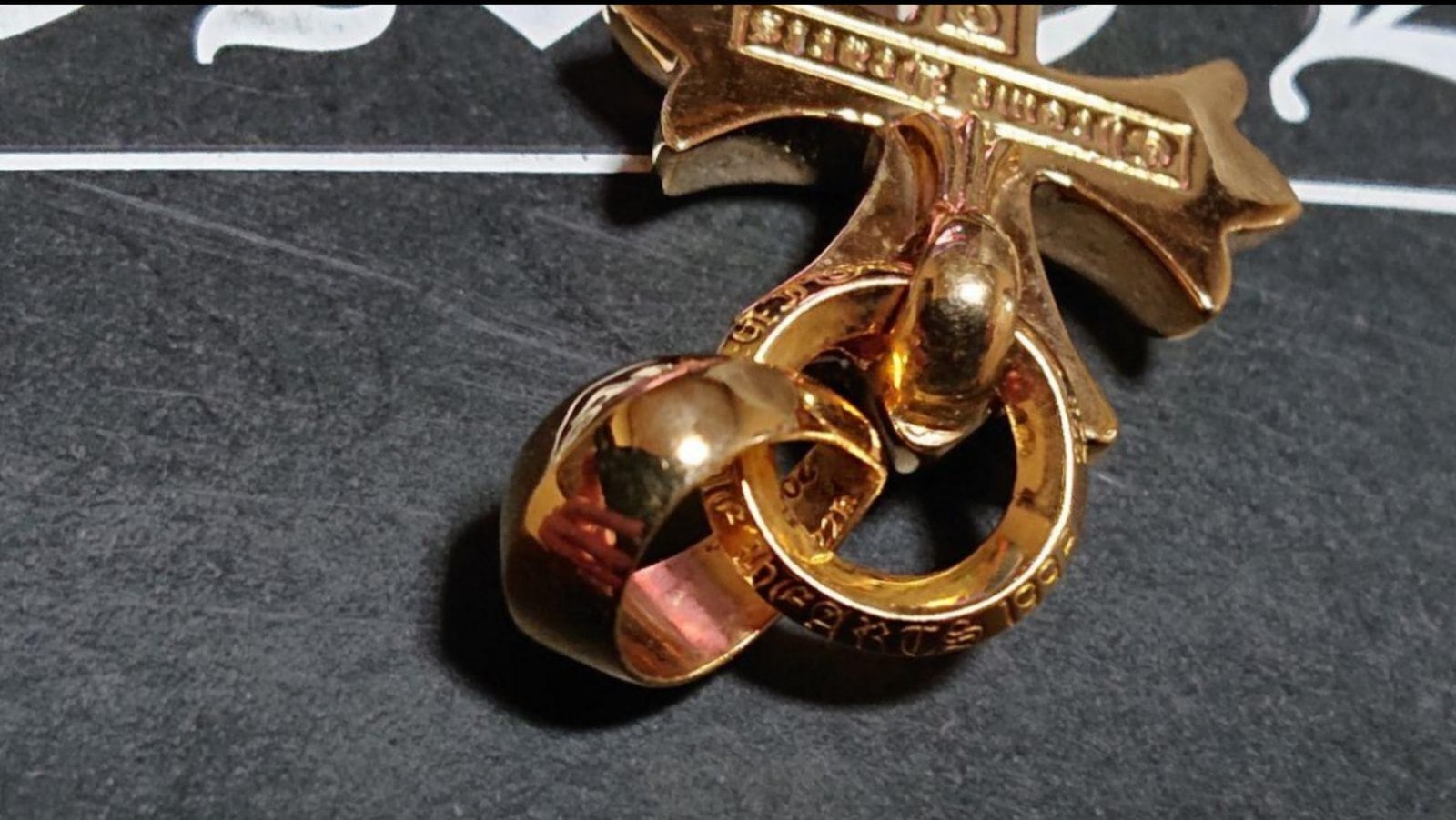 CHROME HEARTS クロムハーツ 22K スモールクロス パヴェダイヤ