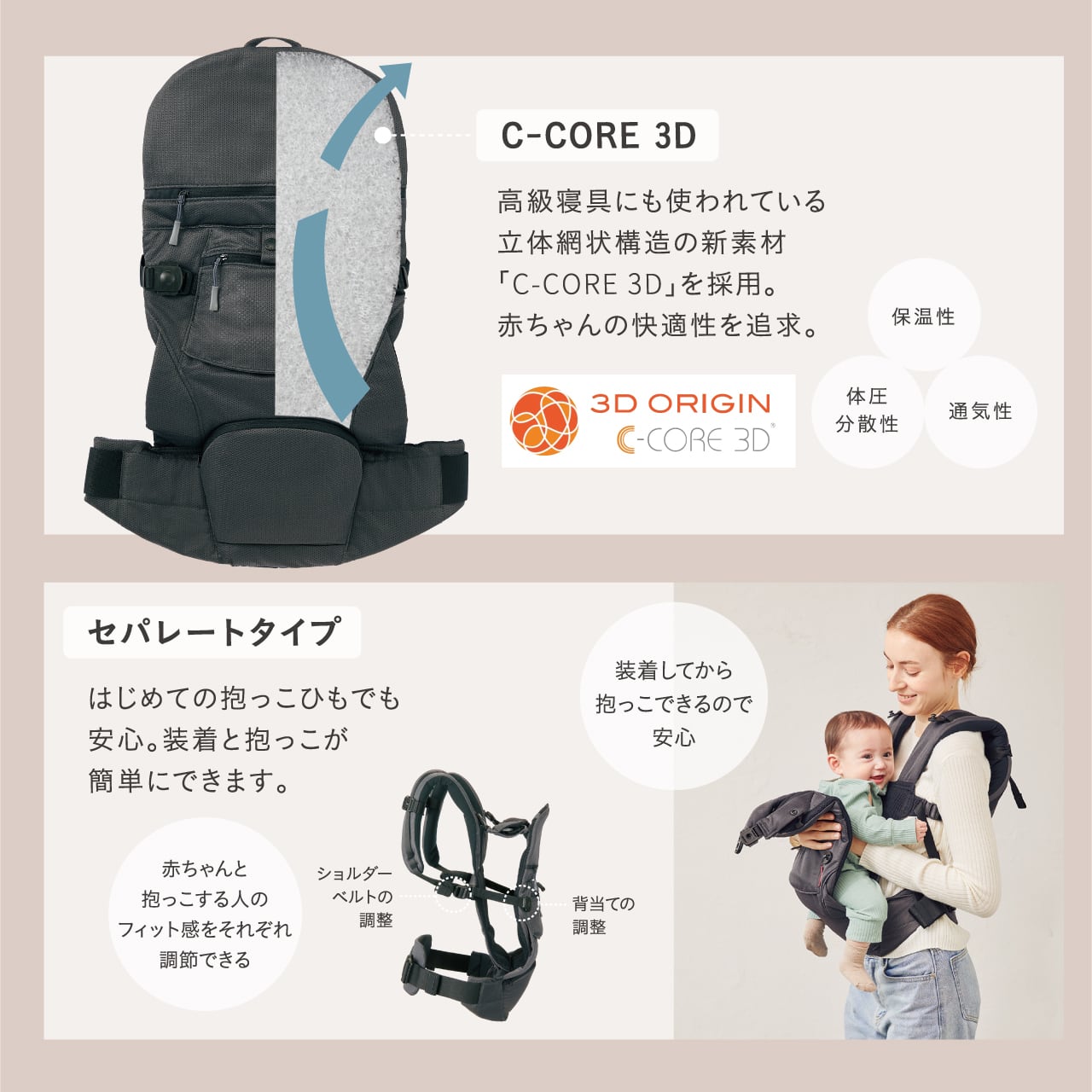10日間レンタル BABY CARRIER ON ベビーキャリアオン angelette