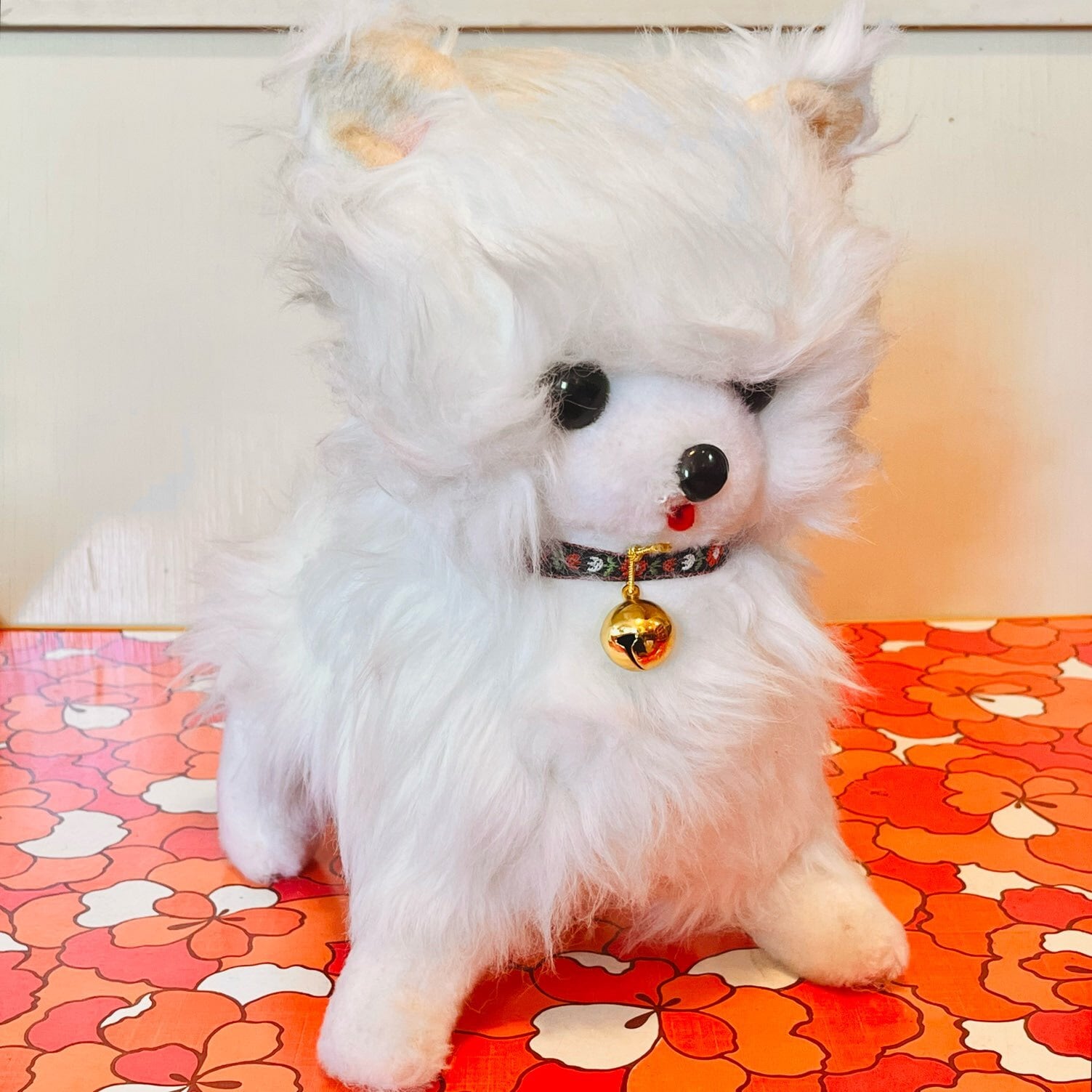 犬のぬいぐるみ お手入れわんちゃん ポメラニアン 昭和レトロ | 春眠雑貨店
