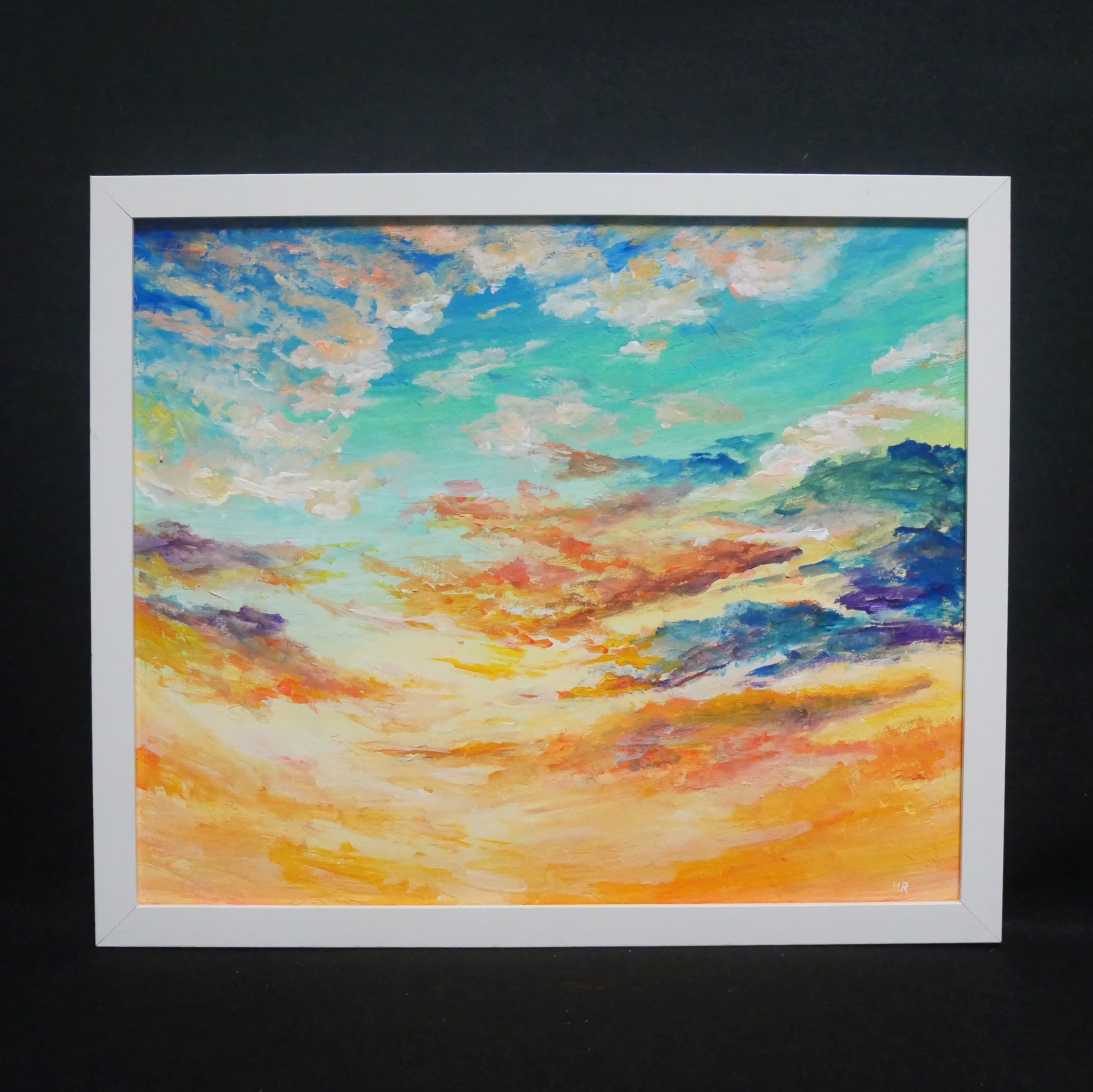 油絵 油彩 油彩画 絵 絵画 【朝焼けの空】 | HIROSHI1990