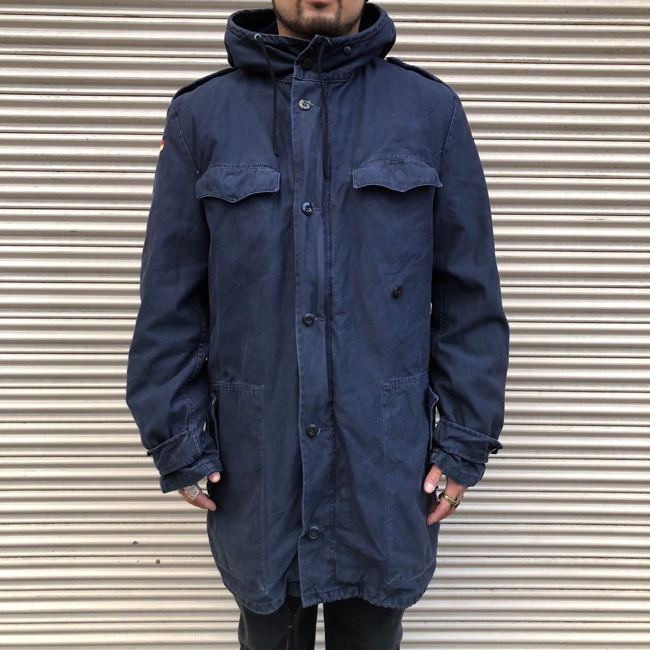 希少 90s Germany Army ドイツ軍 実物 ライナー付き ネイビーカラー